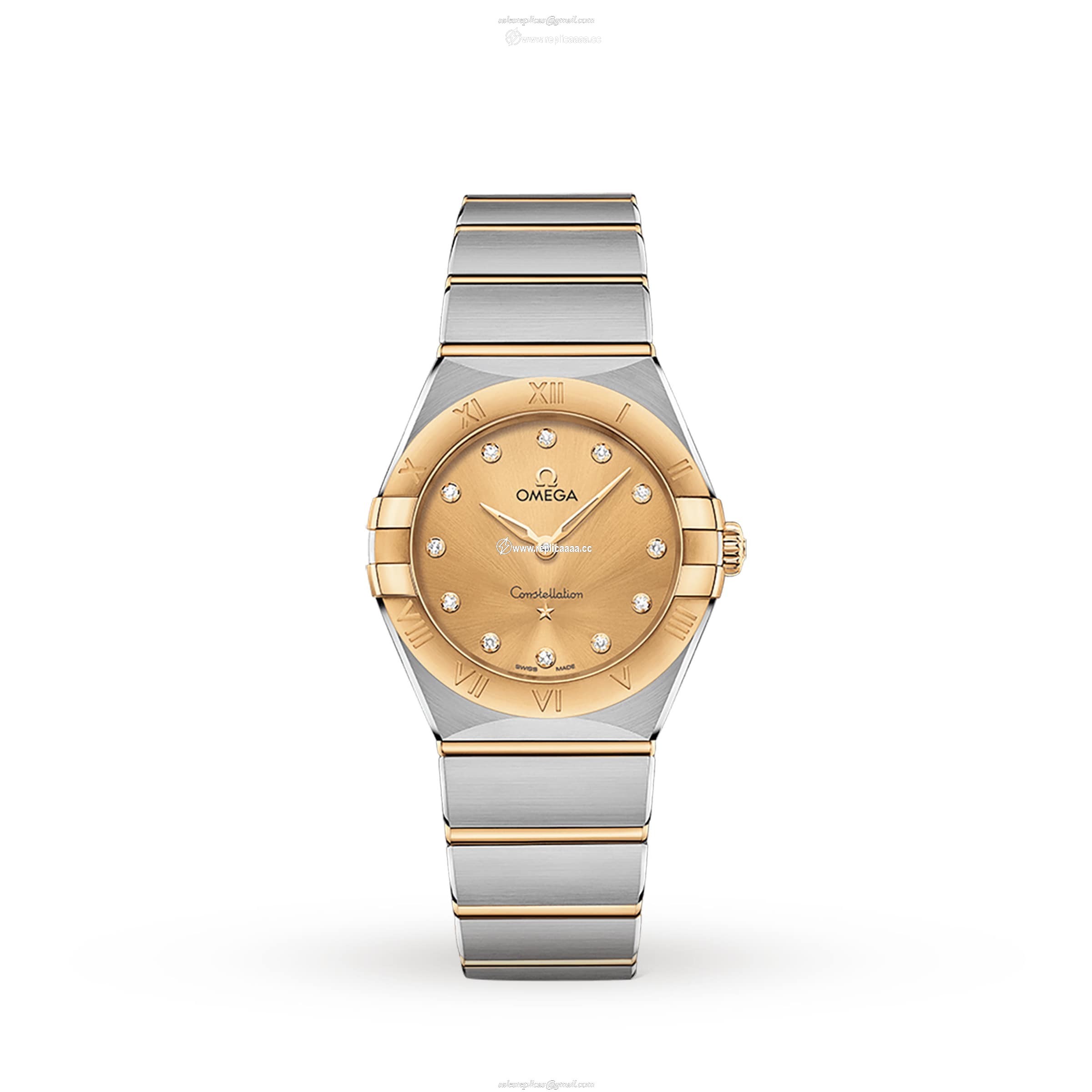 Omega Constellation Manhattan 28mm Ladies details O13120286058001 1 Omega Constellation Manhattan 28mm Ladies details O13120286058001