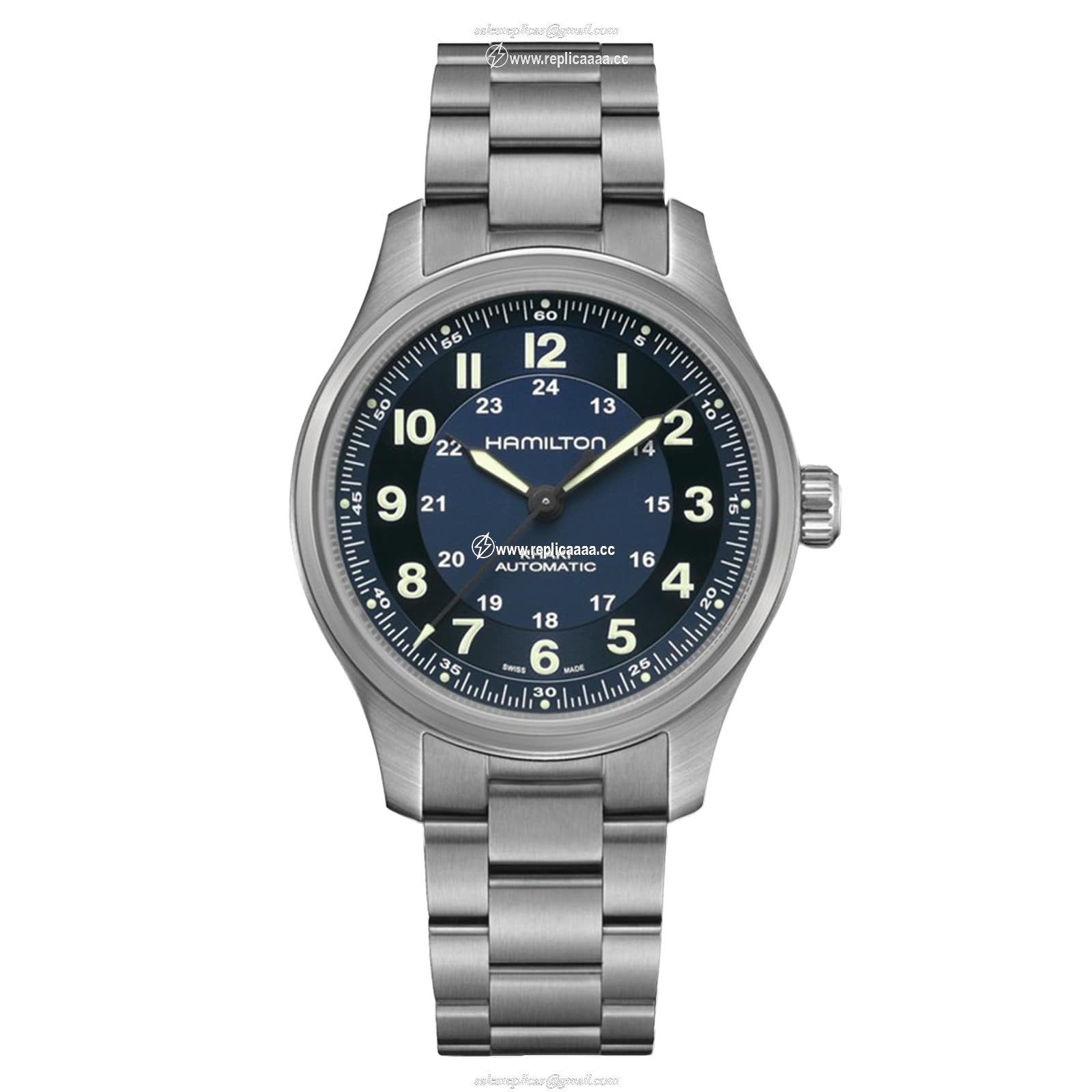 Hamilton Khaki Field Titanium Automatic 42mm Mens details Blue H70545140