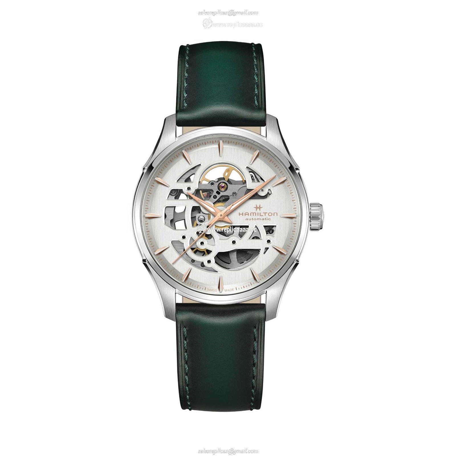 Hamilton Jazzmaster Skeleton 40mm Mens details White H42535810