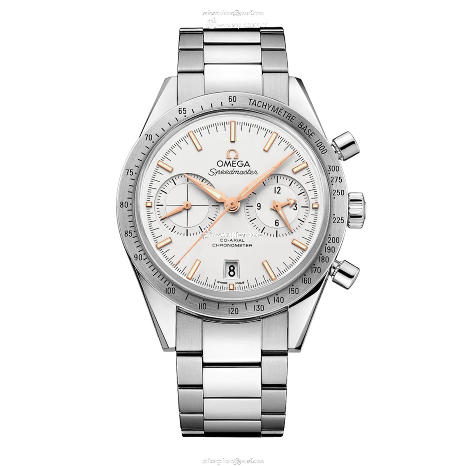 Omega Speedmaster 41.5mm Mens details Silver O33110425102002
