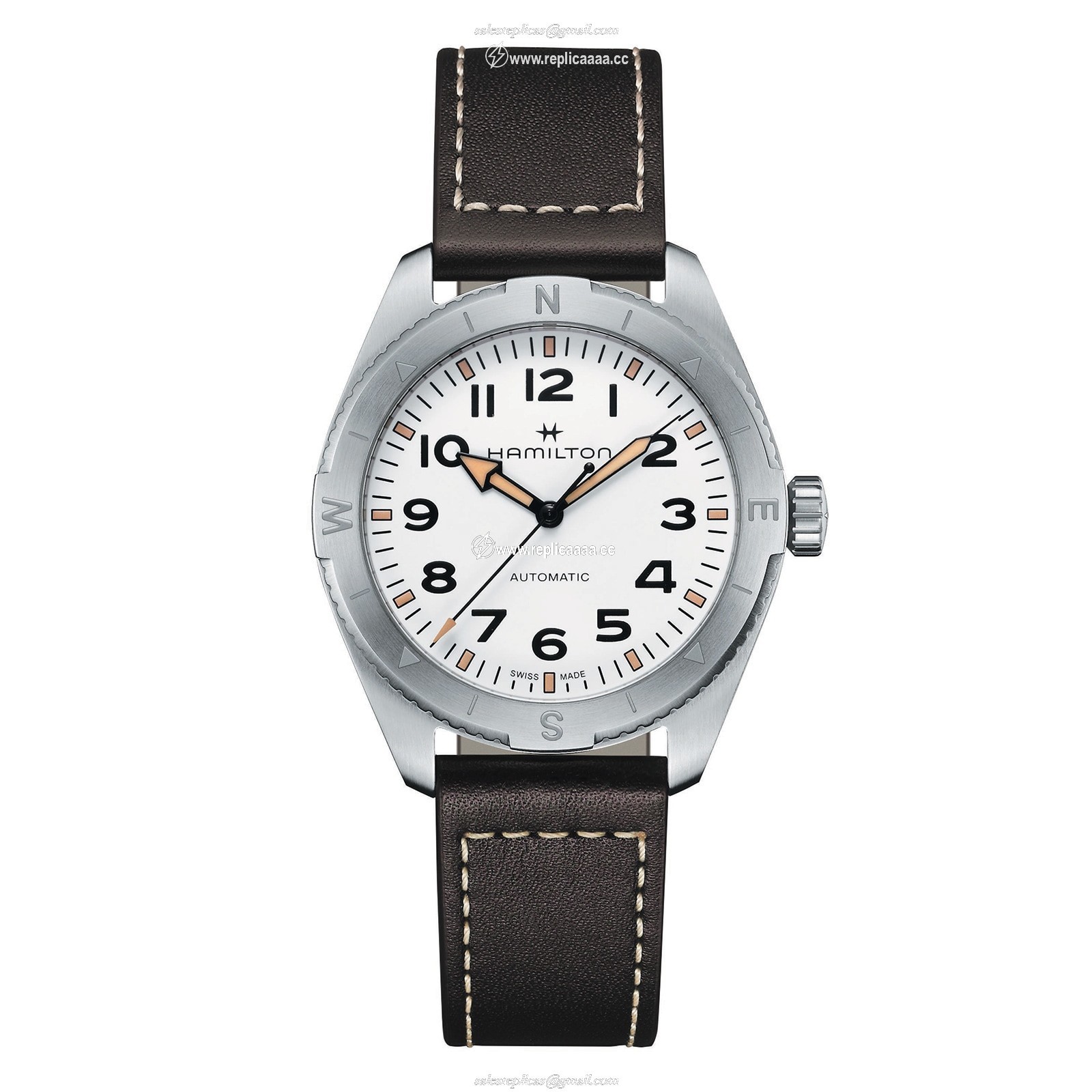 Hamilton Khaki Field Expedition 41mm Mens details White H70315510 1 Hamilton Khaki Field Expedition 41mm Mens details White H70315510