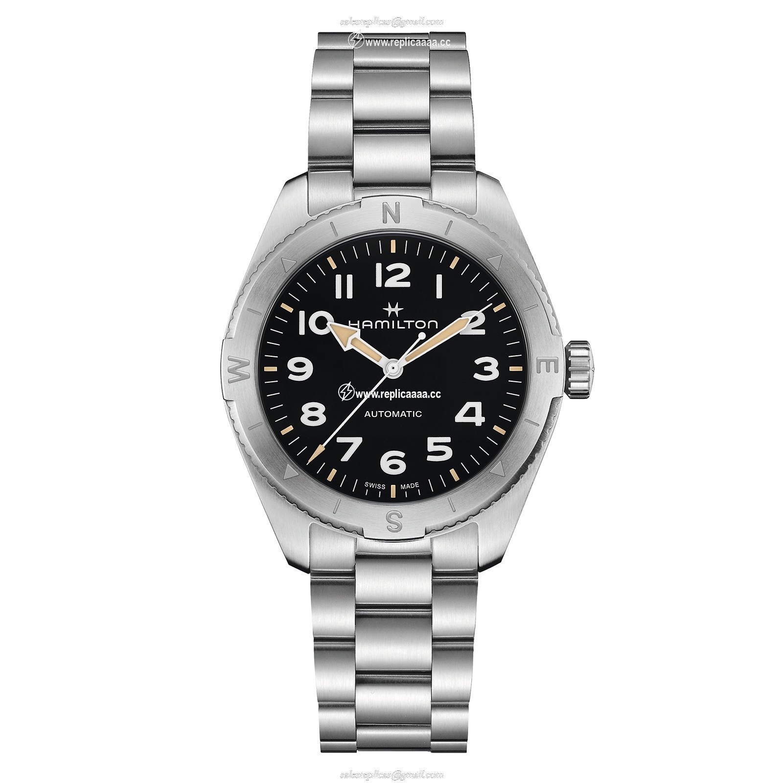Hamilton Khaki Field Expedition 41mm Mens details Black Stainless Steel H70315130 1 Hamilton Khaki Field Expedition 41mm Mens details Black Stainless Steel H70315130