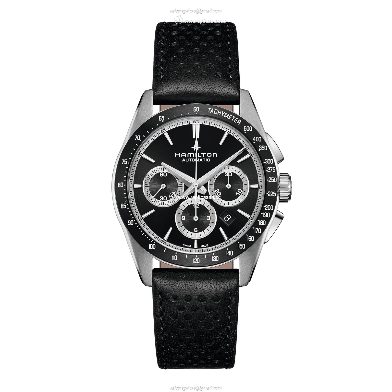 Hamilton Jazzmaster Performer Automatic Chronograph 42mm Mens details Black H36606730 1 Hamilton Jazzmaster Performer Automatic Chronograph 42mm Mens details Black H36606730