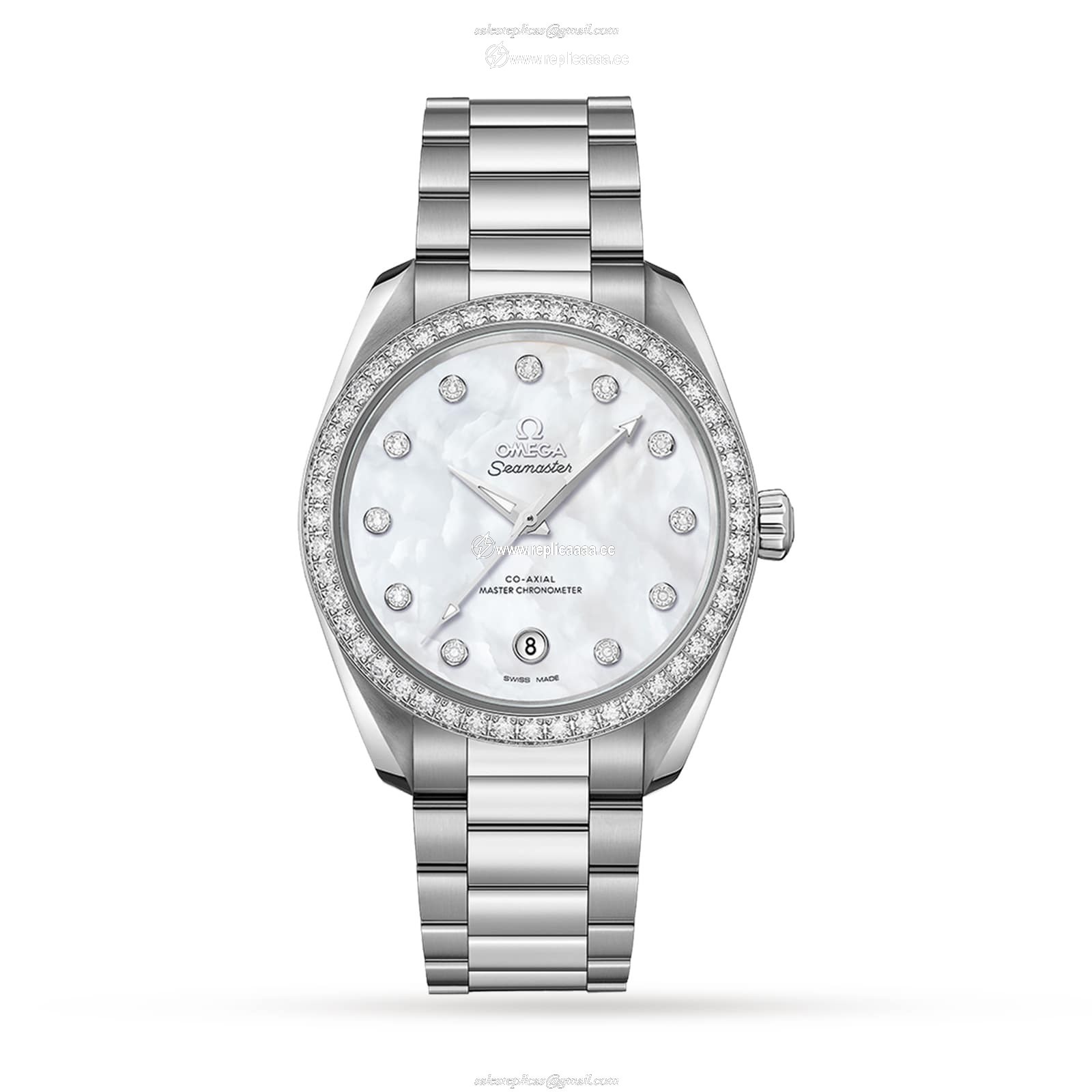 Omega Seamaster Aqua Terra Diamond 38mm Ladies details O22015382055001