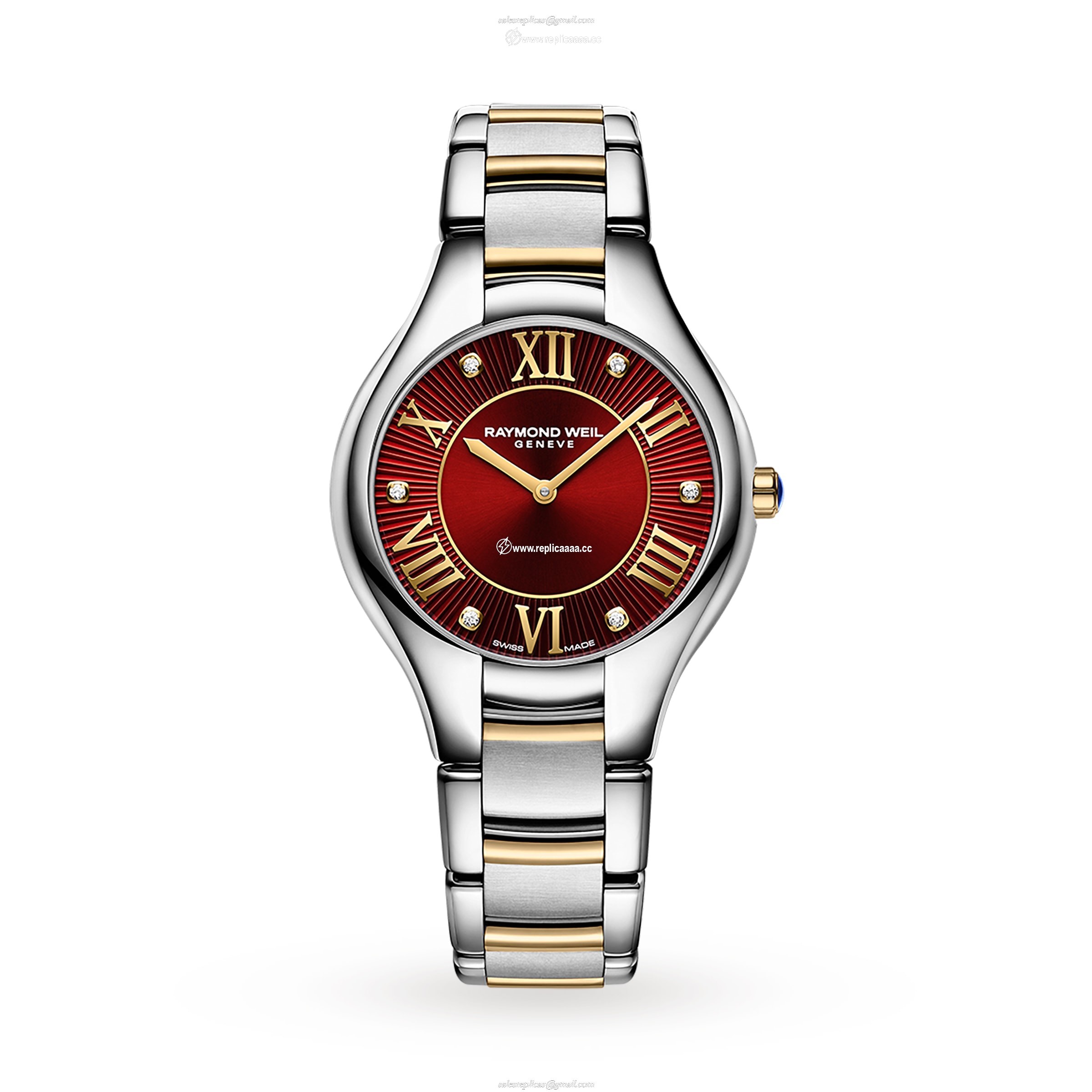 Raymond Weil Noemia Ladies details 32mm Red Dial 5132-STP-00456 1 Raymond Weil Noemia Ladies details 32mm Red Dial 5132-STP-00456