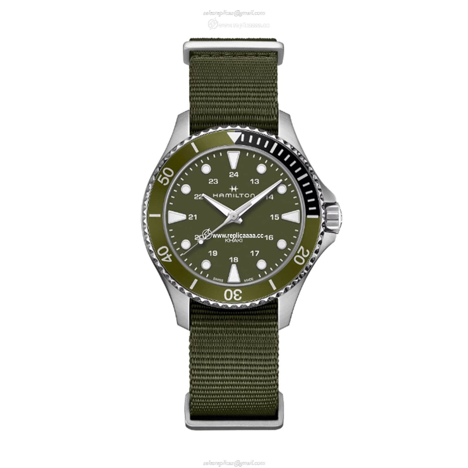 Hamilton Khaki Navy Scuba Quartz 37mm Mens details Green H82241961 1 Hamilton Khaki Navy Scuba Quartz 37mm Mens details Green H82241961