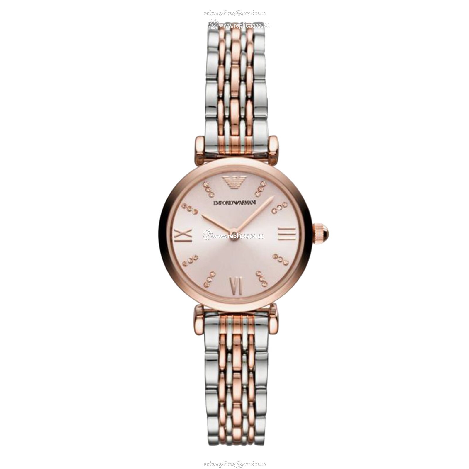 Emporio Armani Gianni T-Bar 28mm Ladies details Pink AR11223 1 Emporio Armani Gianni T-Bar 28mm Ladies details Pink AR11223