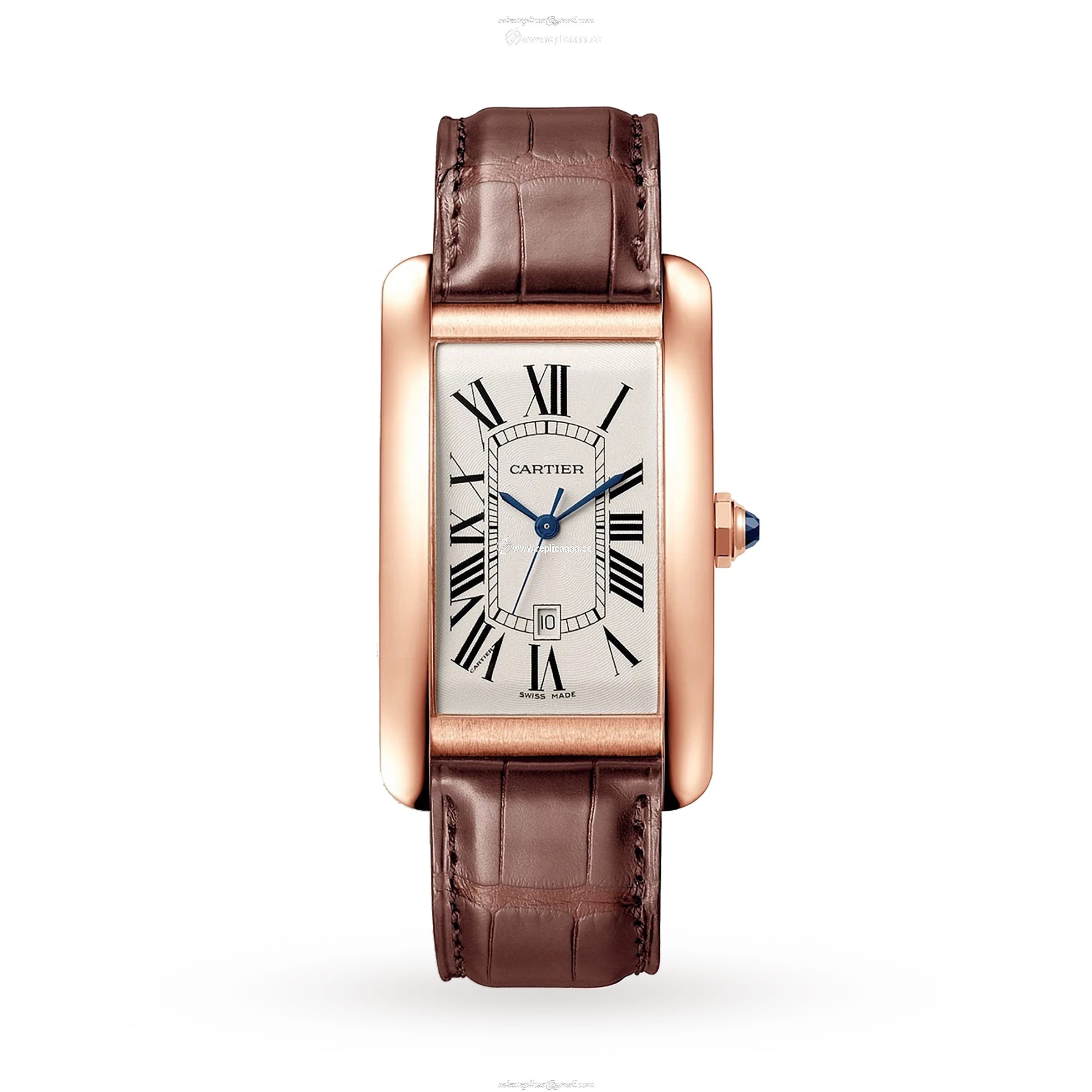 Cartier Tank Americaine details Medium Model Mechanical Movement With Automatic Winding Rose Gold WGTA0047 1 Cartier Tank Americaine details Medium Model Mechanical Movement With Automatic Winding Rose Gold WGTA0047