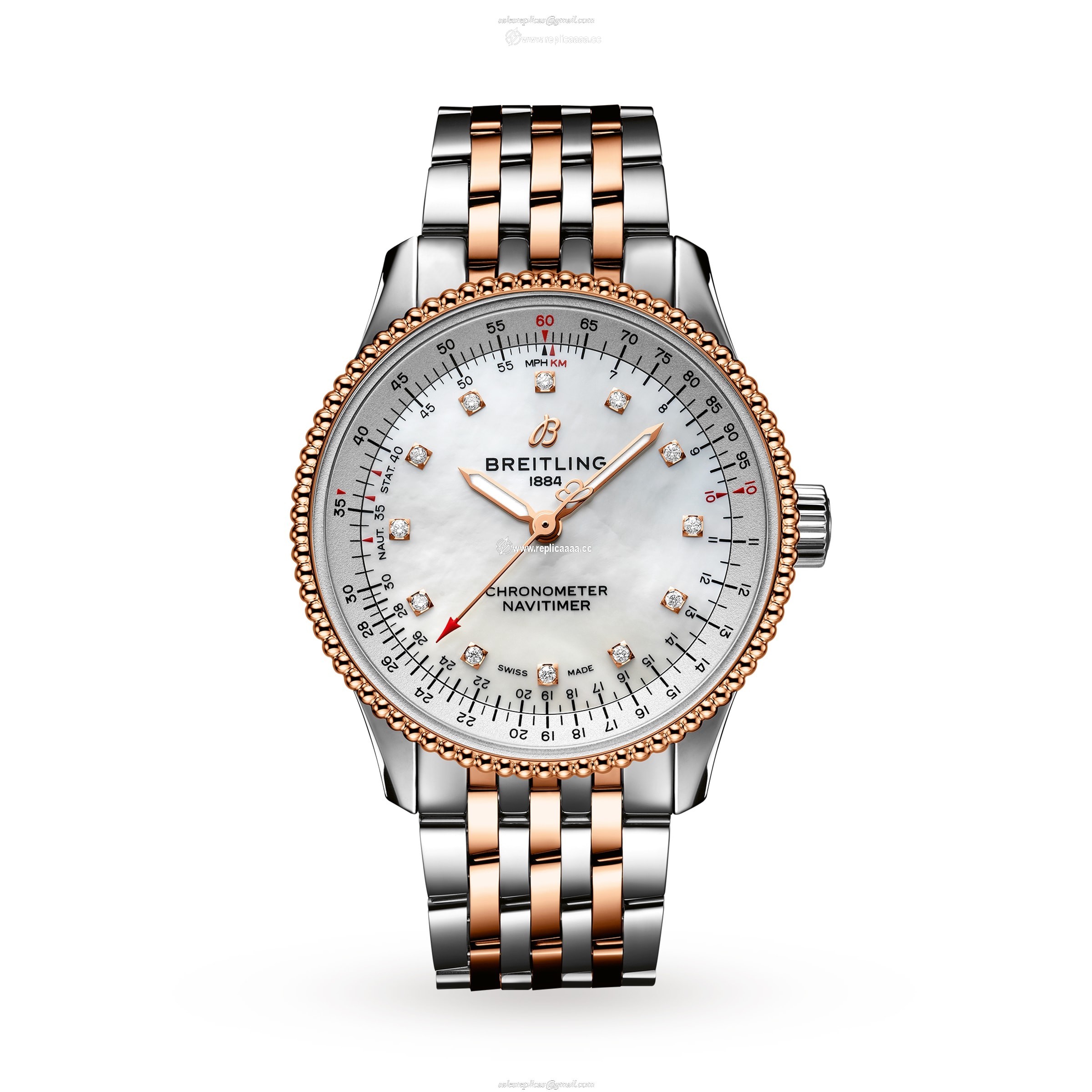 Breitling Navitimer Automatic 35 Stainless Steel 18k Red Gold details U17395211A1U1 1 Breitling Navitimer Automatic 35 Stainless Steel 18k Red Gold details U17395211A1U1