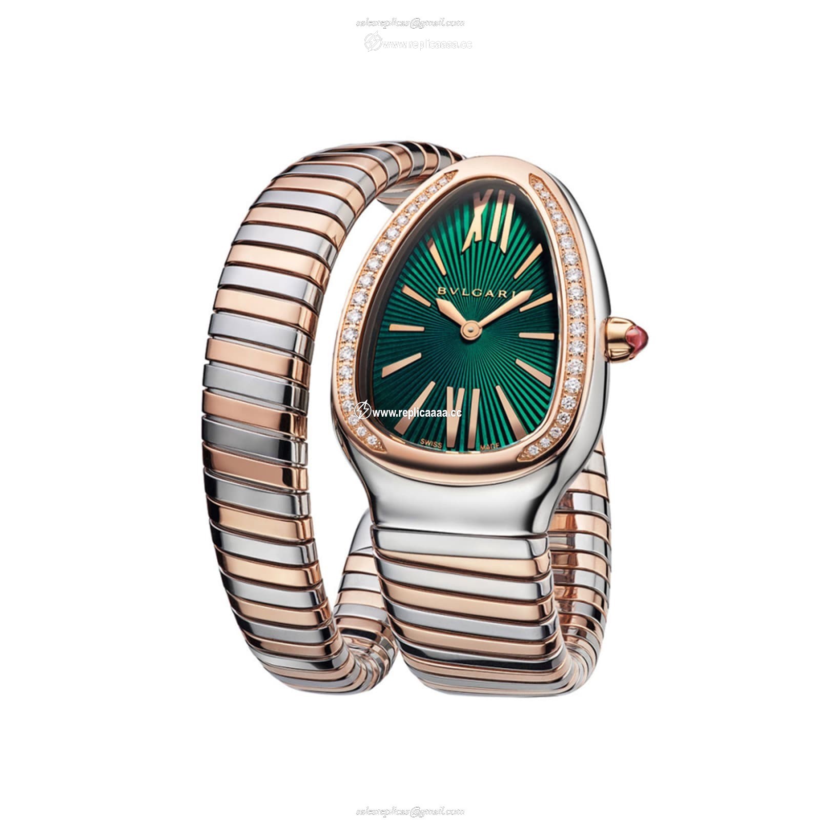 Bvlgari Serpenti Tubogas 35mm Mens details Green 102790 1 Bvlgari Serpenti Tubogas 35mm Mens details Green 102790