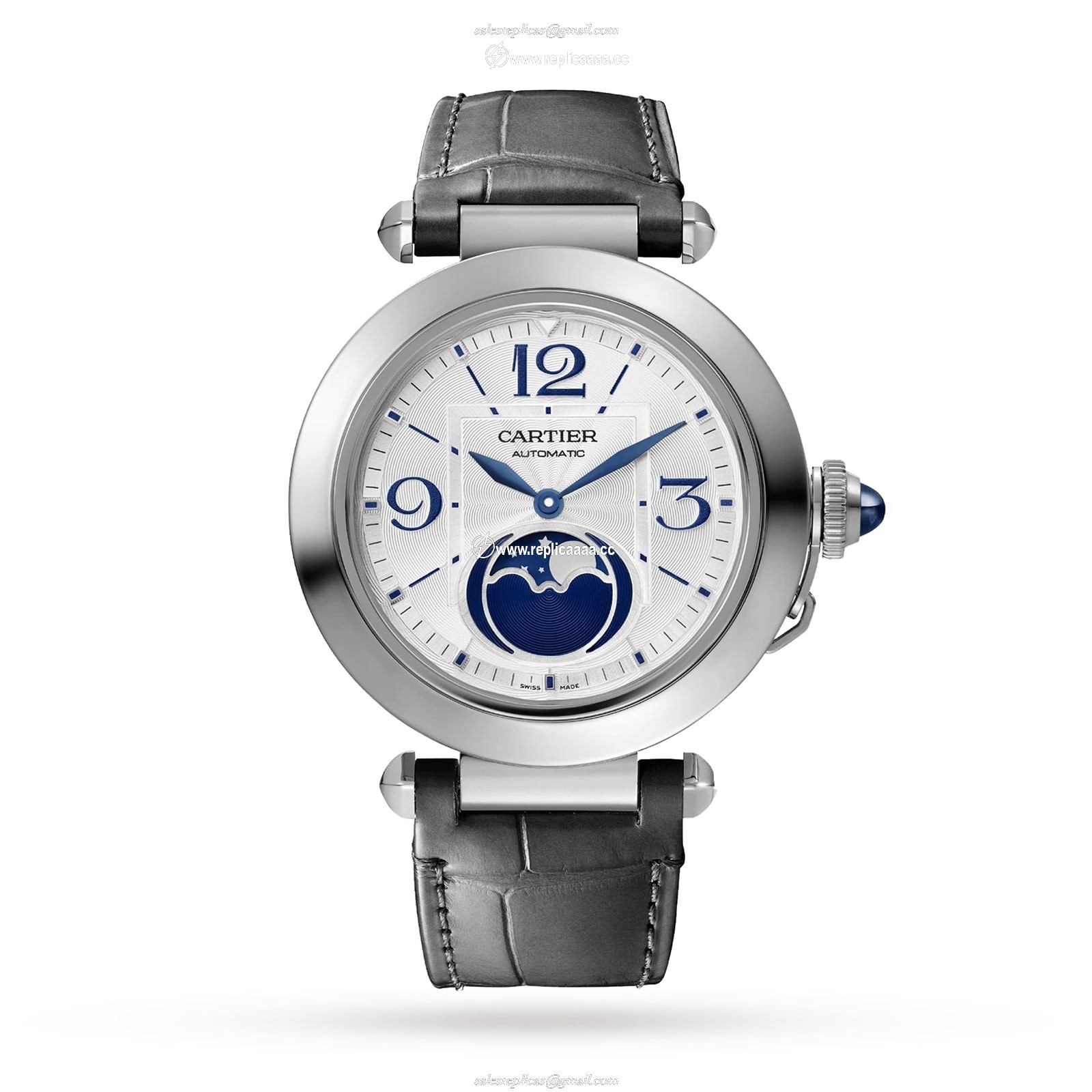Cartier Pasha De Cartier details 41mm Automatic Movement Steel Interchangeable Leather Straps WSPA0030 1 Cartier Pasha De Cartier details 41mm Automatic Movement Steel Interchangeable Leather Straps WSPA0030