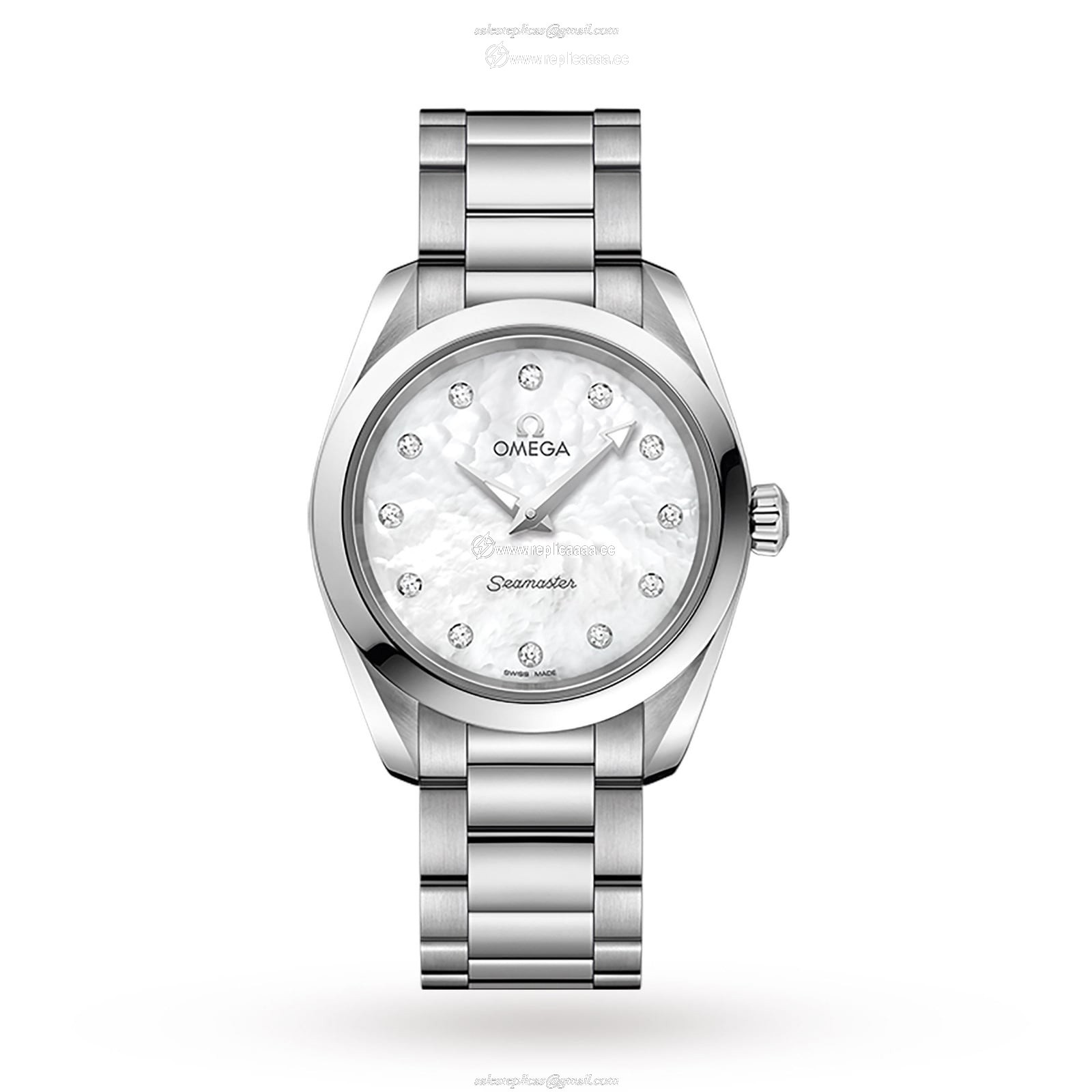 Omega Seamaster Aqua Terra 150M Ladies 28mm Quartz Diamond Dot details O22010286055001 1 Omega Seamaster Aqua Terra 150M Ladies 28mm Quartz Diamond Dot details O22010286055001