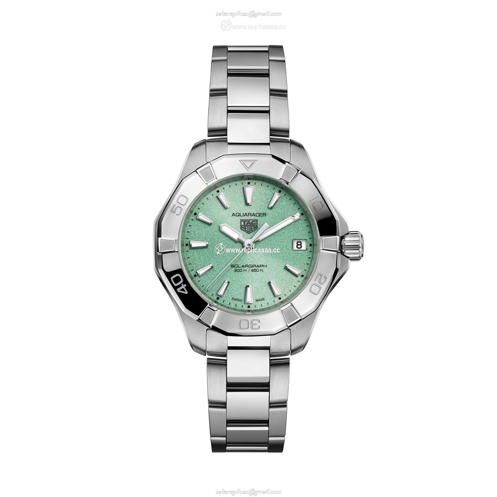 TAG Heuer Aquaracer Professional 200 Solargraph 34mm Ladies details Turquoise WBP1315.BA0005 1 TAG Heuer Aquaracer Professional 200 Solargraph 34mm Ladies details Turquoise WBP1315.BA0005