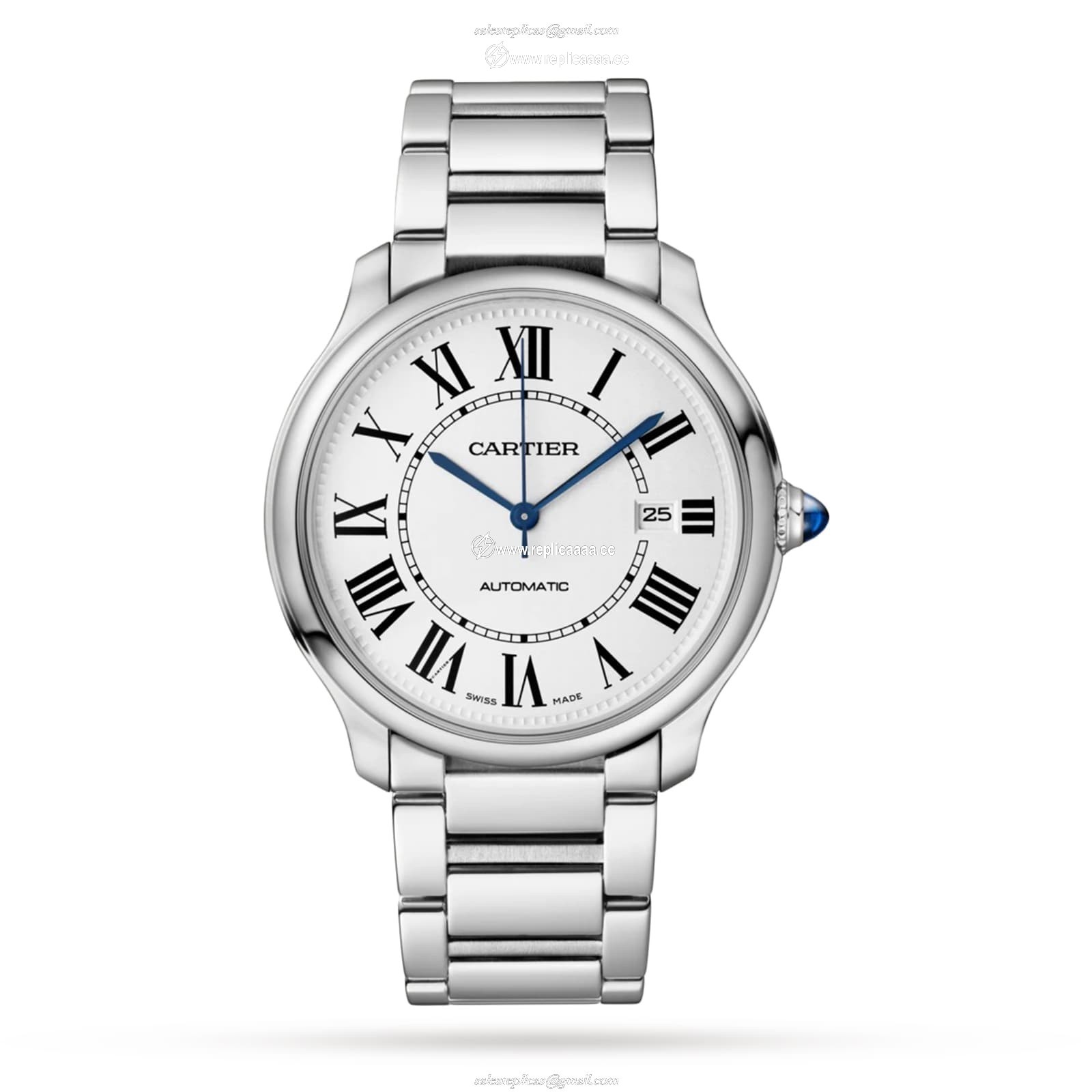 Cartier Ronde Must De Cartier details 40mm Mechanical Movement With Automatic Winding Steel WSRN0035 1 Cartier Ronde Must De Cartier details 40mm Mechanical Movement With Automatic Winding Steel WSRN0035