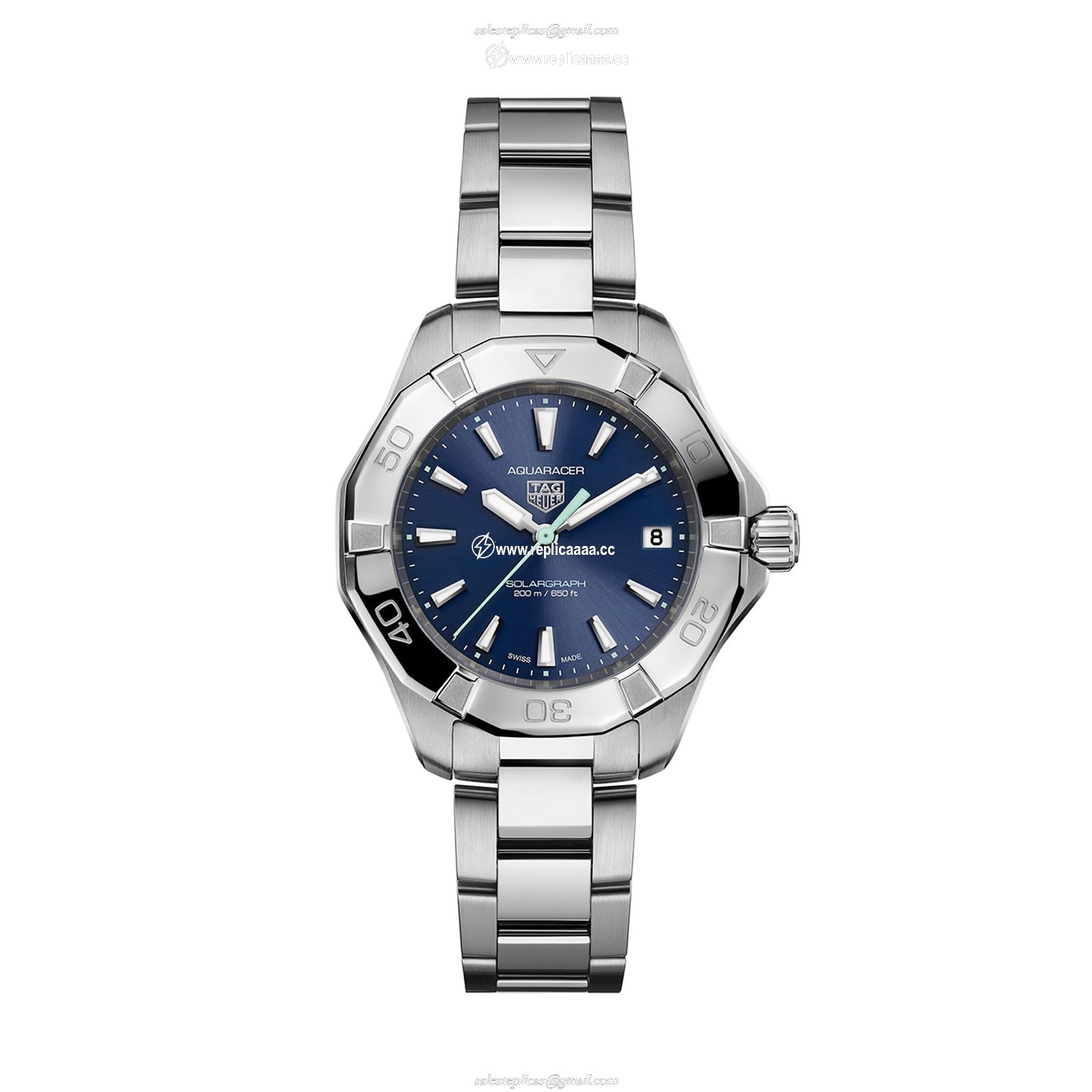 TAG Heuer Aquaracer Professional 200 Solargraph 34mm Ladies details Blue WBP1311.BA0005 1 TAG Heuer Aquaracer Professional 200 Solargraph 34mm Ladies details Blue WBP1311.BA0005