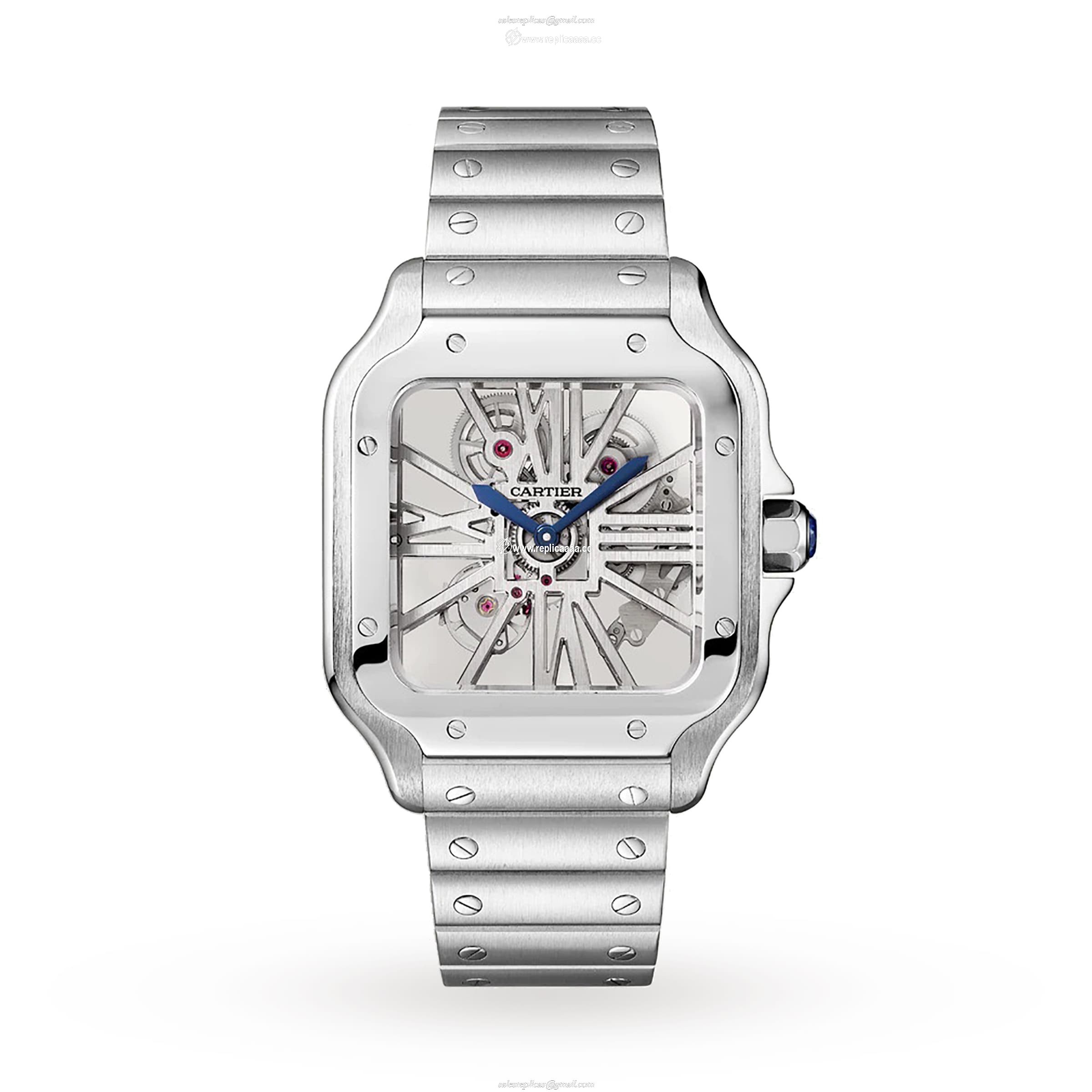 Cartier Santos De Cartier details Large Model Hand-Wound Mechanical Movement Steel WHSA0015 1 Cartier Santos De Cartier details Large Model Hand-Wound Mechanical Movement Steel WHSA0015