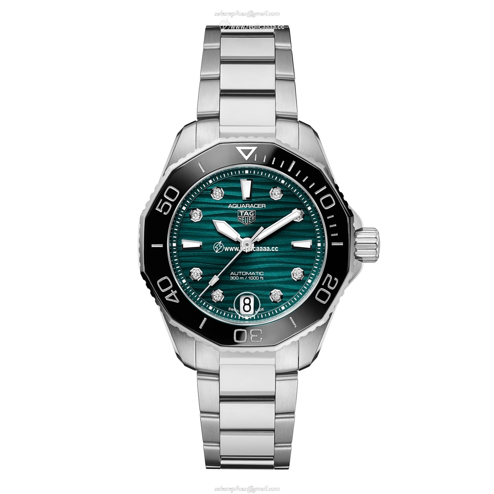 TAG Heuer Aquaracer Professional 300 36mm Ladies details Green WBP231G.BA0618 1 TAG Heuer Aquaracer Professional 300 36mm Ladies details Green WBP231G.BA0618