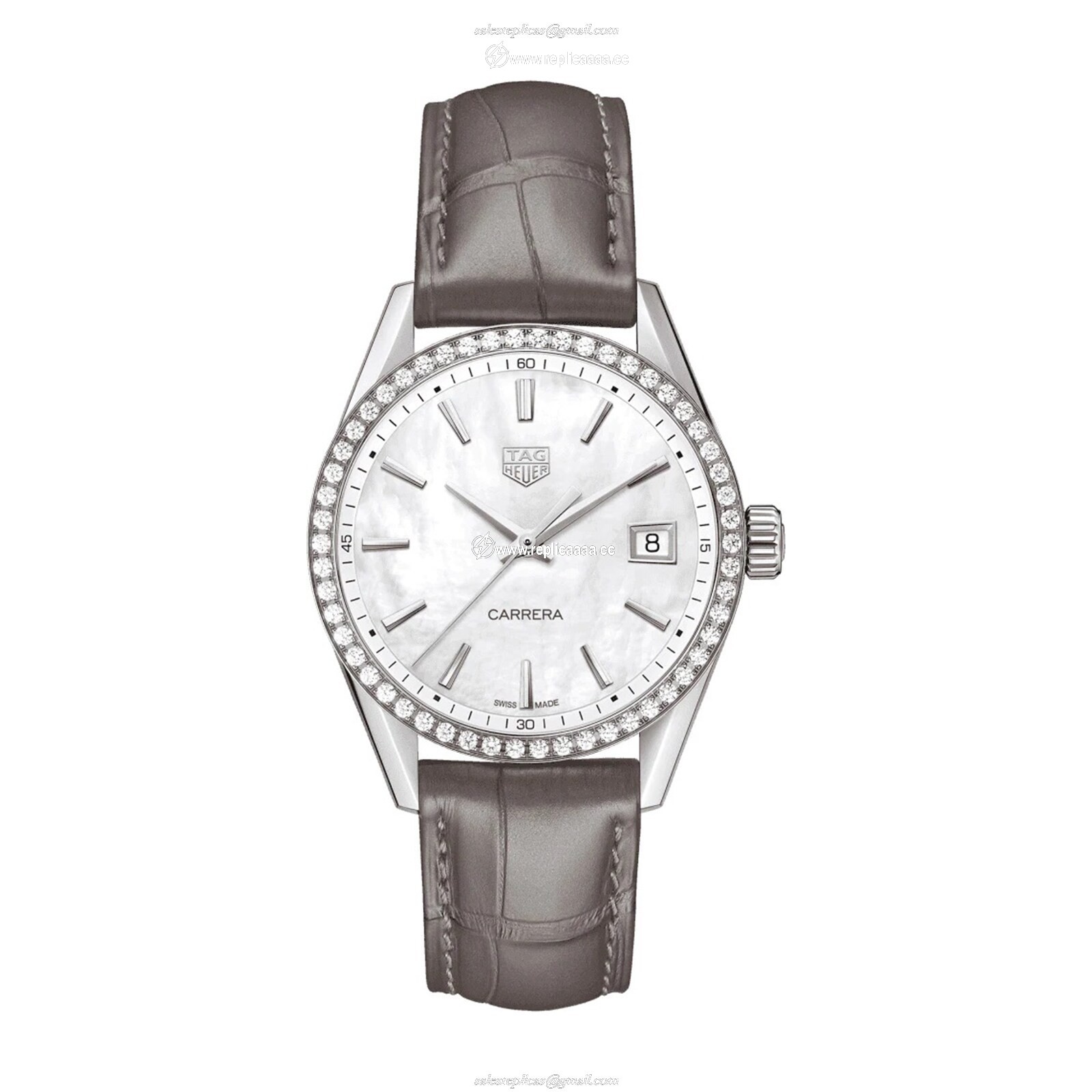 TAG Heuer Carrera 36mm Ladies details - Diamonds WBK1316.FC8258 1 TAG Heuer Carrera 36mm Ladies details - Diamonds WBK1316.FC8258