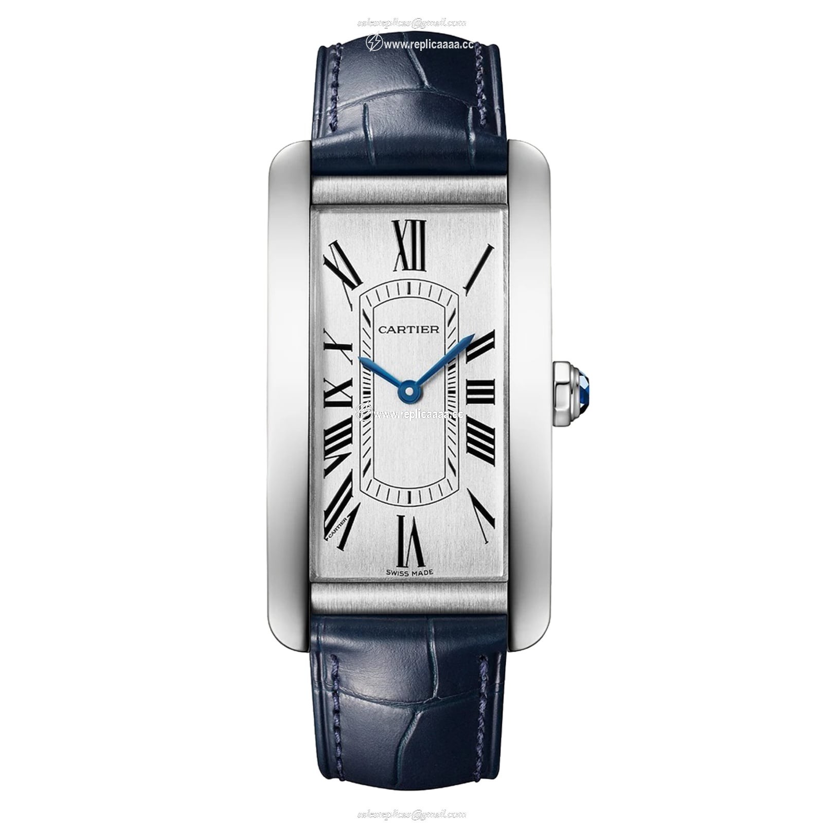 Cartier Tank Americaine details Large Model Automatic Movement Steel Leather WSTA0083 1 Cartier Tank Americaine details Large Model Automatic Movement Steel Leather WSTA0083