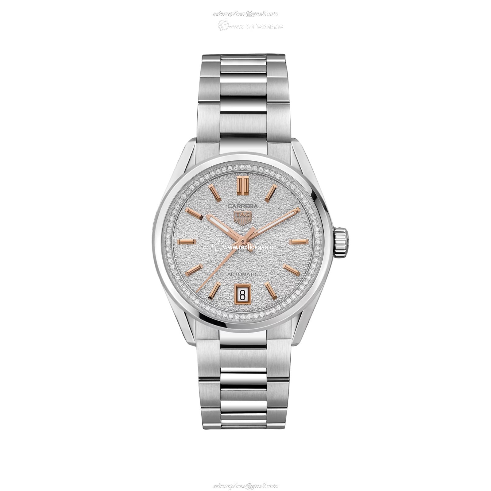 TAG Heuer Carrera 36mm Ladies details Diamonds Silver WBN231B.BA0001