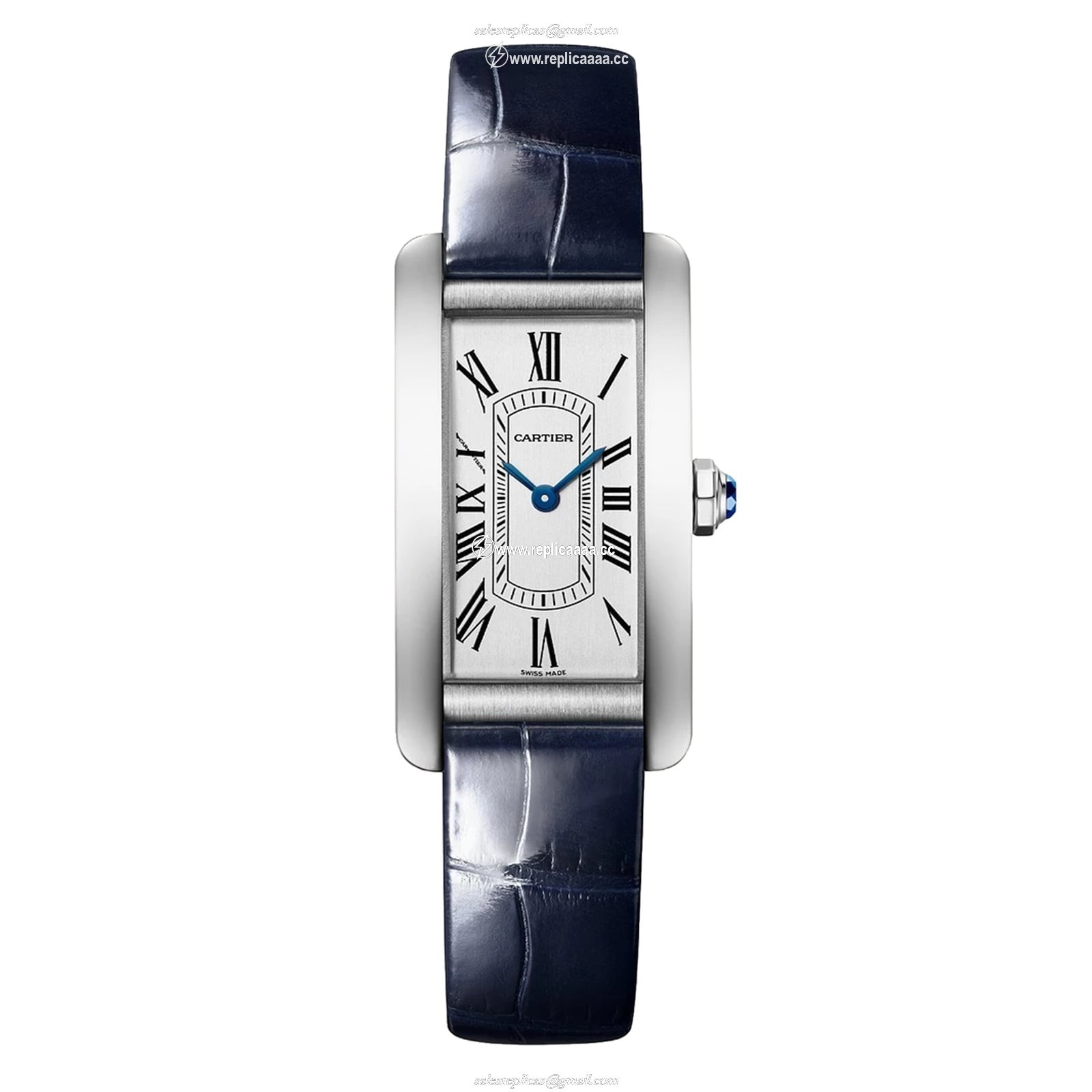 Cartier Tank Americaine details Small Model Quartz Movement Steel Leather WSTA0082 1 Cartier Tank Americaine details Small Model Quartz Movement Steel Leather WSTA0082