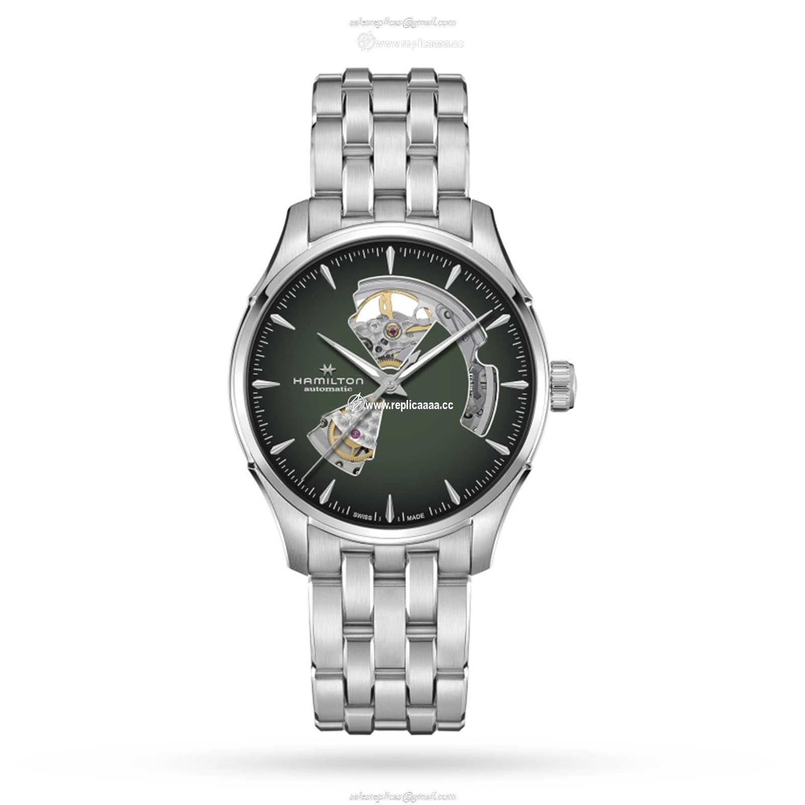Hamilton Jazzmaster Open Heart 40mm Mens details H32675160