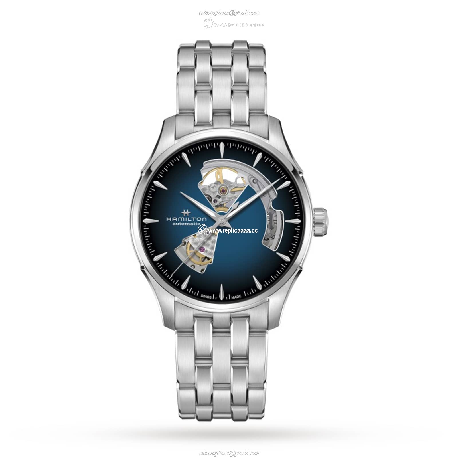 Hamilton Jazzmaster Open Heart 40mm Mens details H32675140