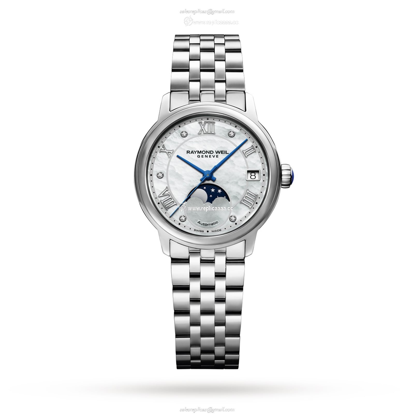 Raymond Weil Maestro 33.5mm Ladies details Mother Of Pearl 2139-ST-00965