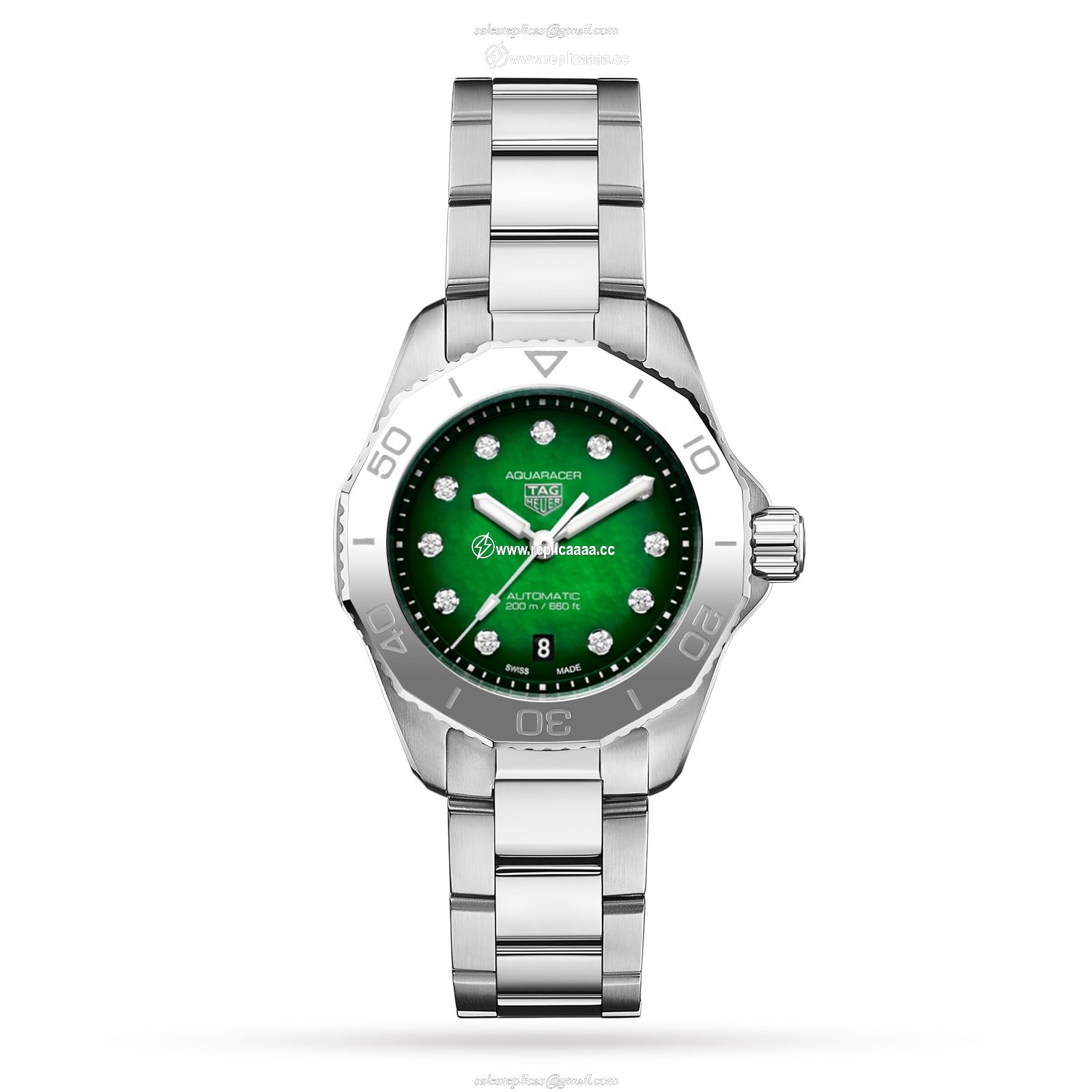 TAG Heuer Aquaracer Professional 200 30mm Ladies details Green WBP2415.BA0622