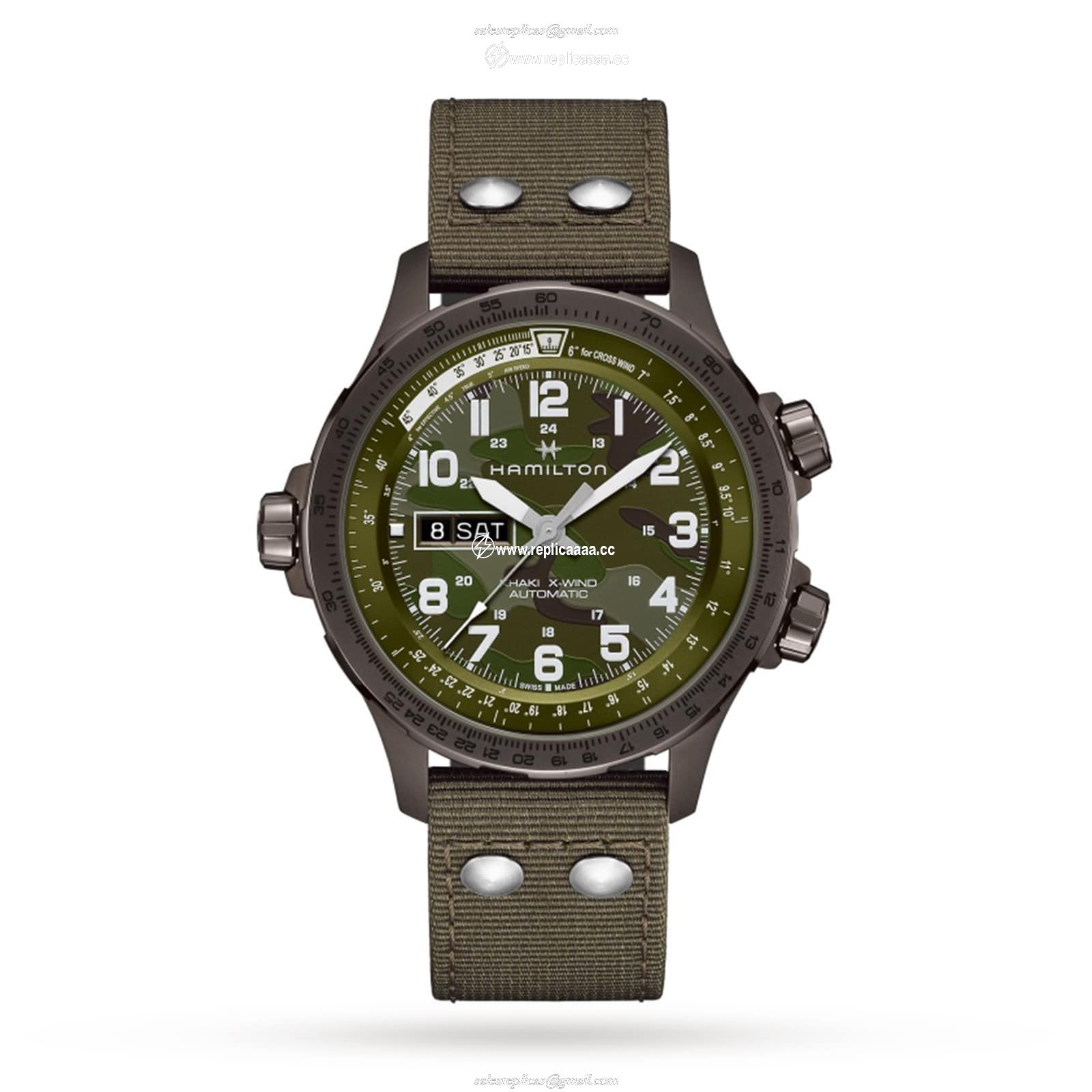 Hamilton Khaki Aviation X-Wind 45mm Mens details H77775960