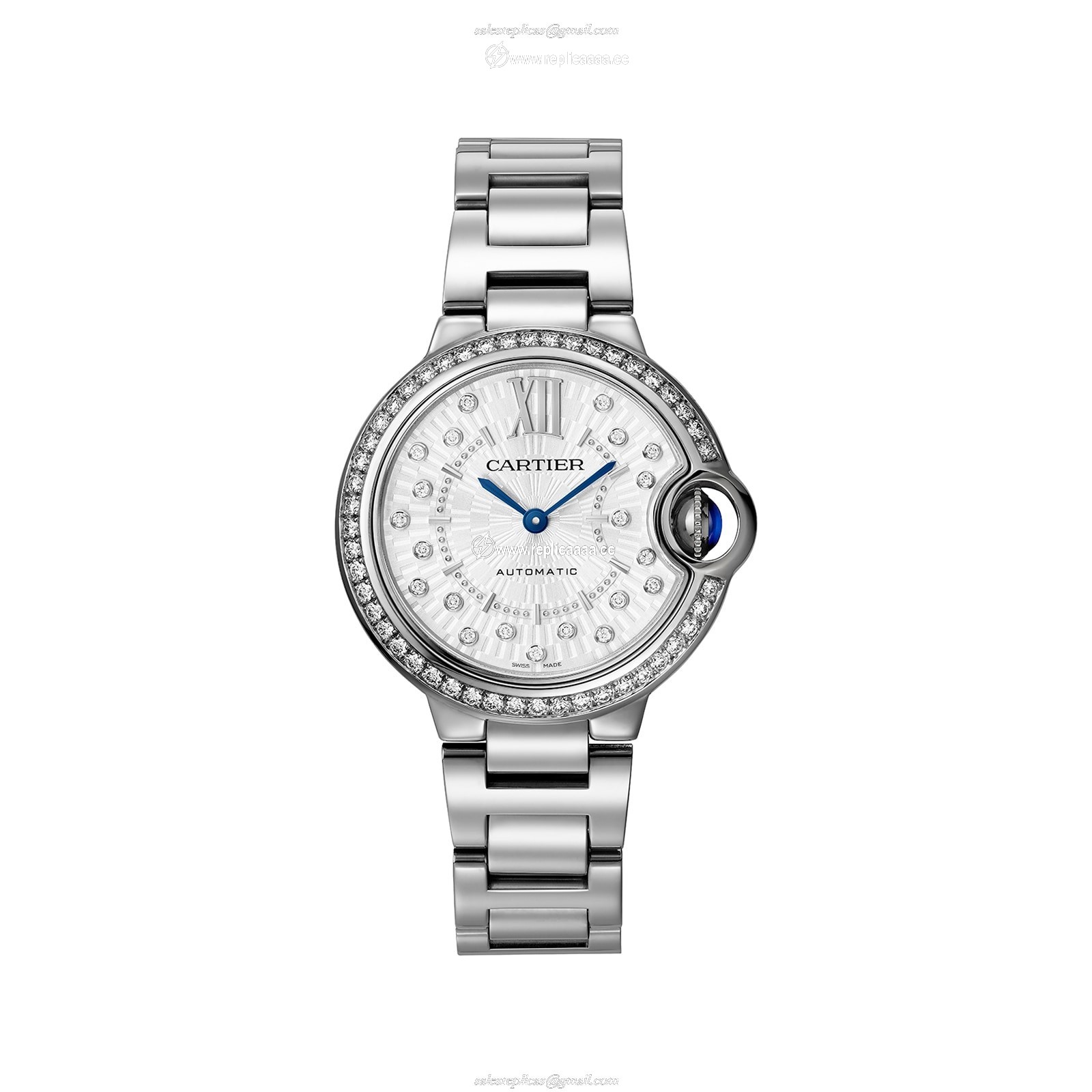 Cartier Ballon Bleu de Cartier details 33 mm mechanical movement with automatic winding. W4BB0035