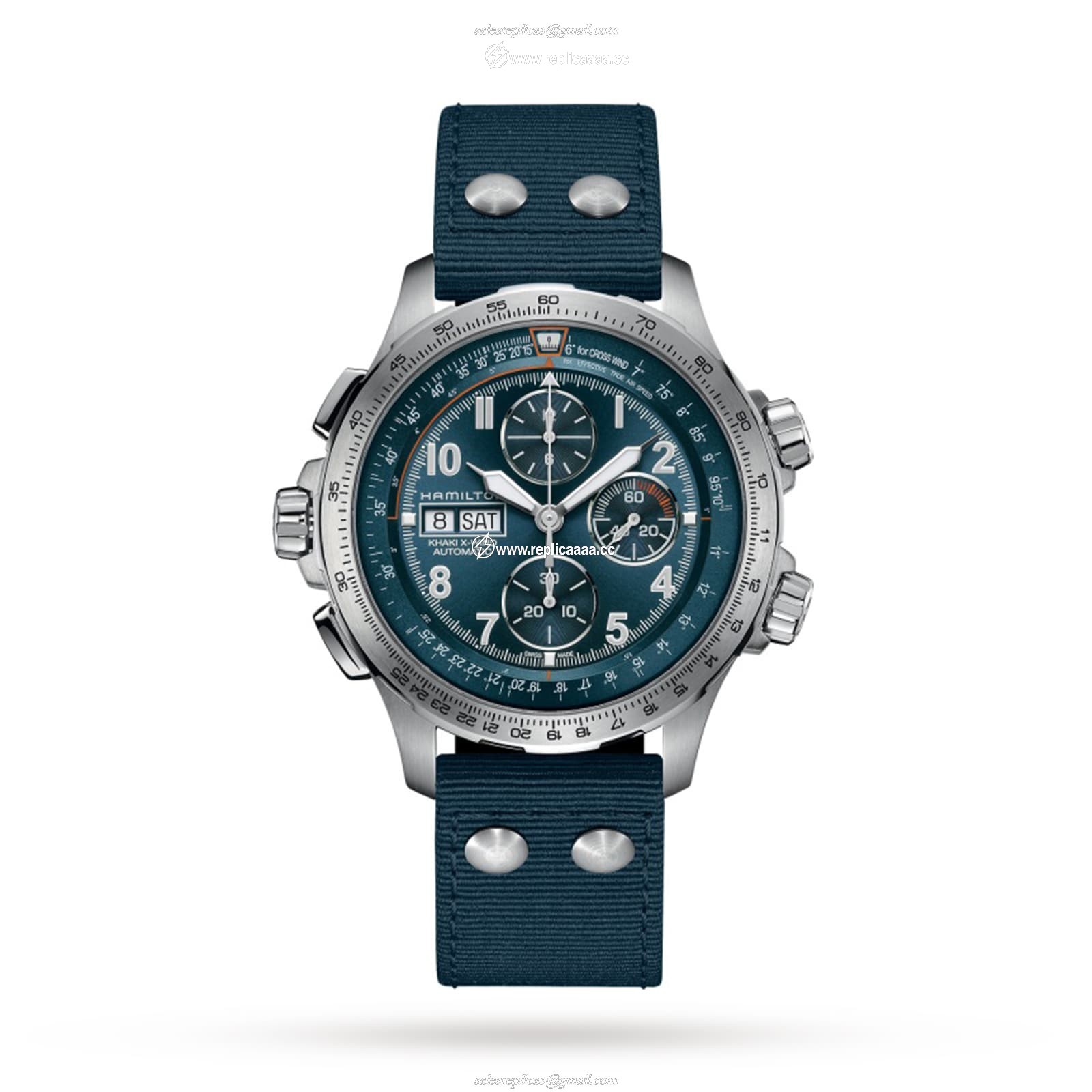 Hamilton Khaki Aviation X-Wind 45mm Mens details H77906940