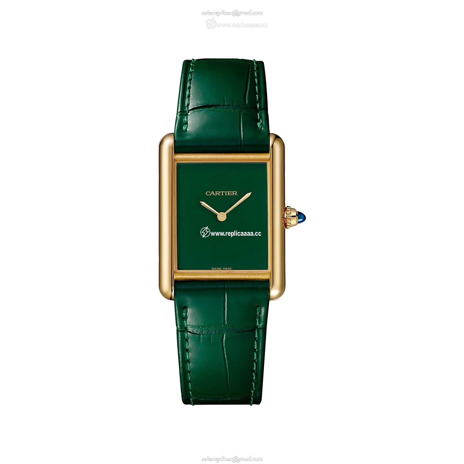 Cartier Tank Louis Cartier details large model Manufacture mechanical movement with manual winding. WGTA0191