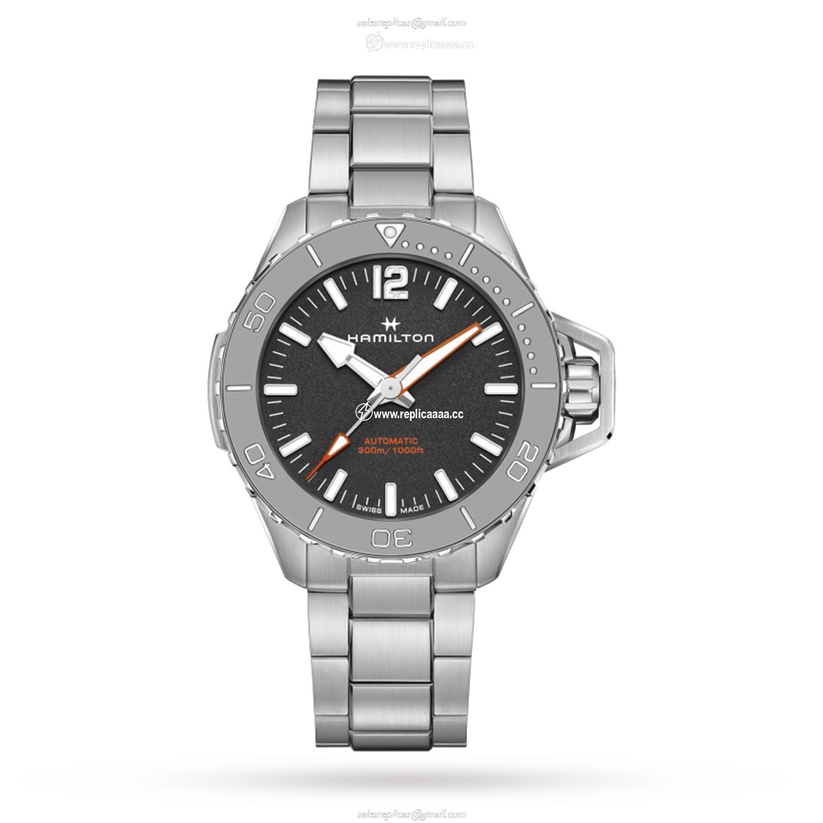 Hamilton Khaki Navy Frogman 46mm Mens details H77815130