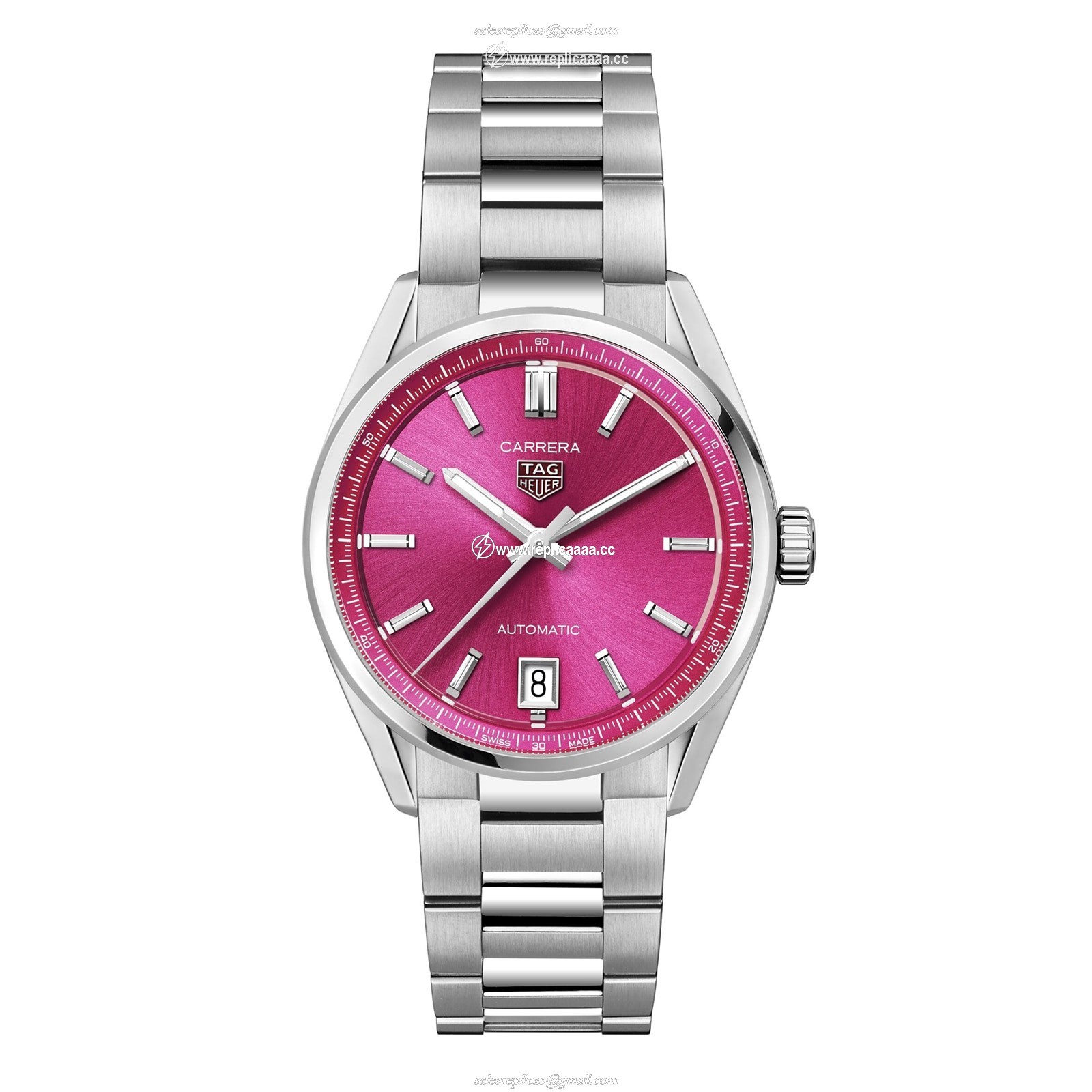 TAG Heuer Carrera Date 36mm Ladies details Pink WBN2313.BA0001 1 TAG Heuer Carrera Date 36mm Ladies details Pink WBN2313.BA0001