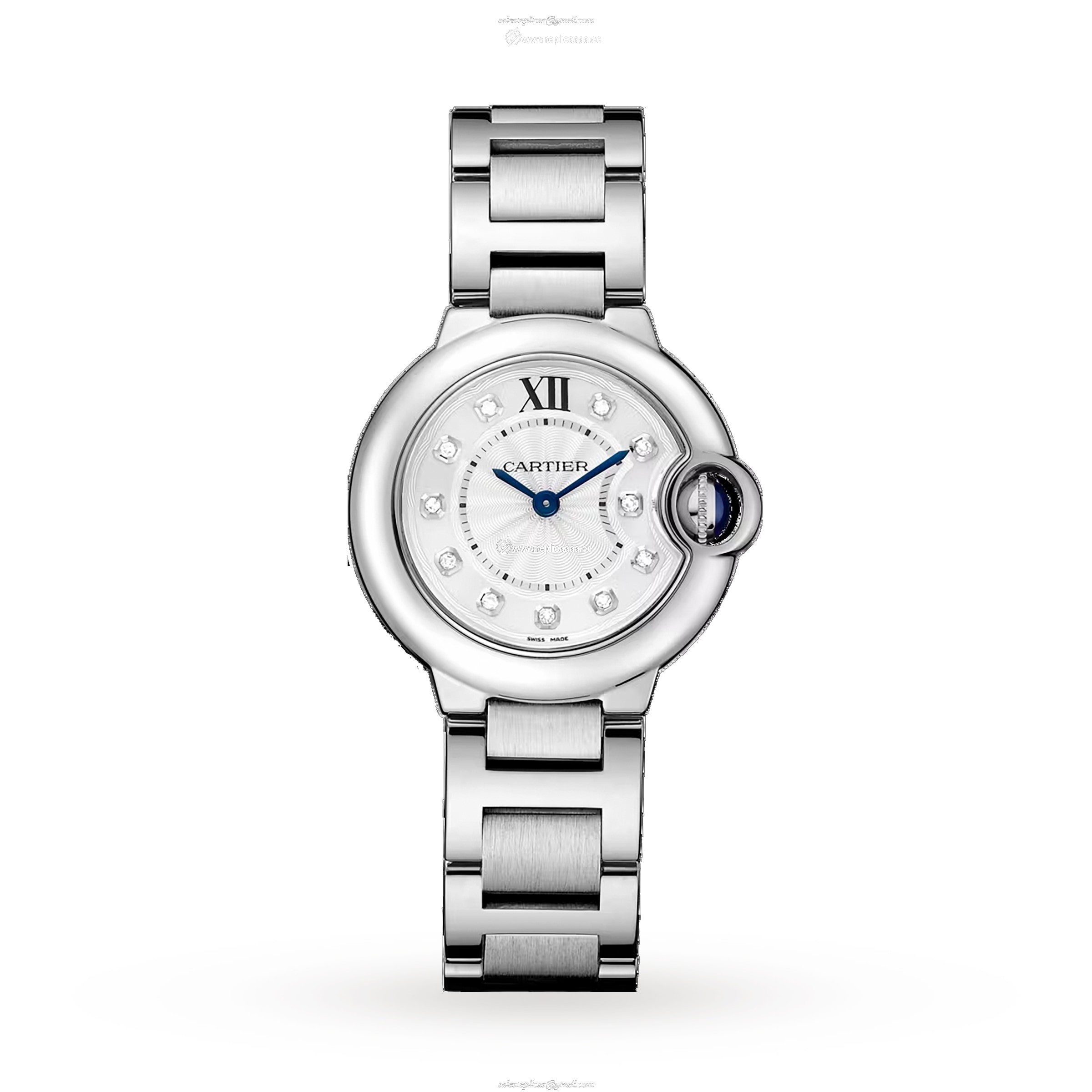 Cartier Ballon Bleu De Cartier details 28mm Quartz Movement Steel Diamonds W4BB0029 1 Cartier Ballon Bleu De Cartier details 28mm Quartz Movement Steel Diamonds W4BB0029