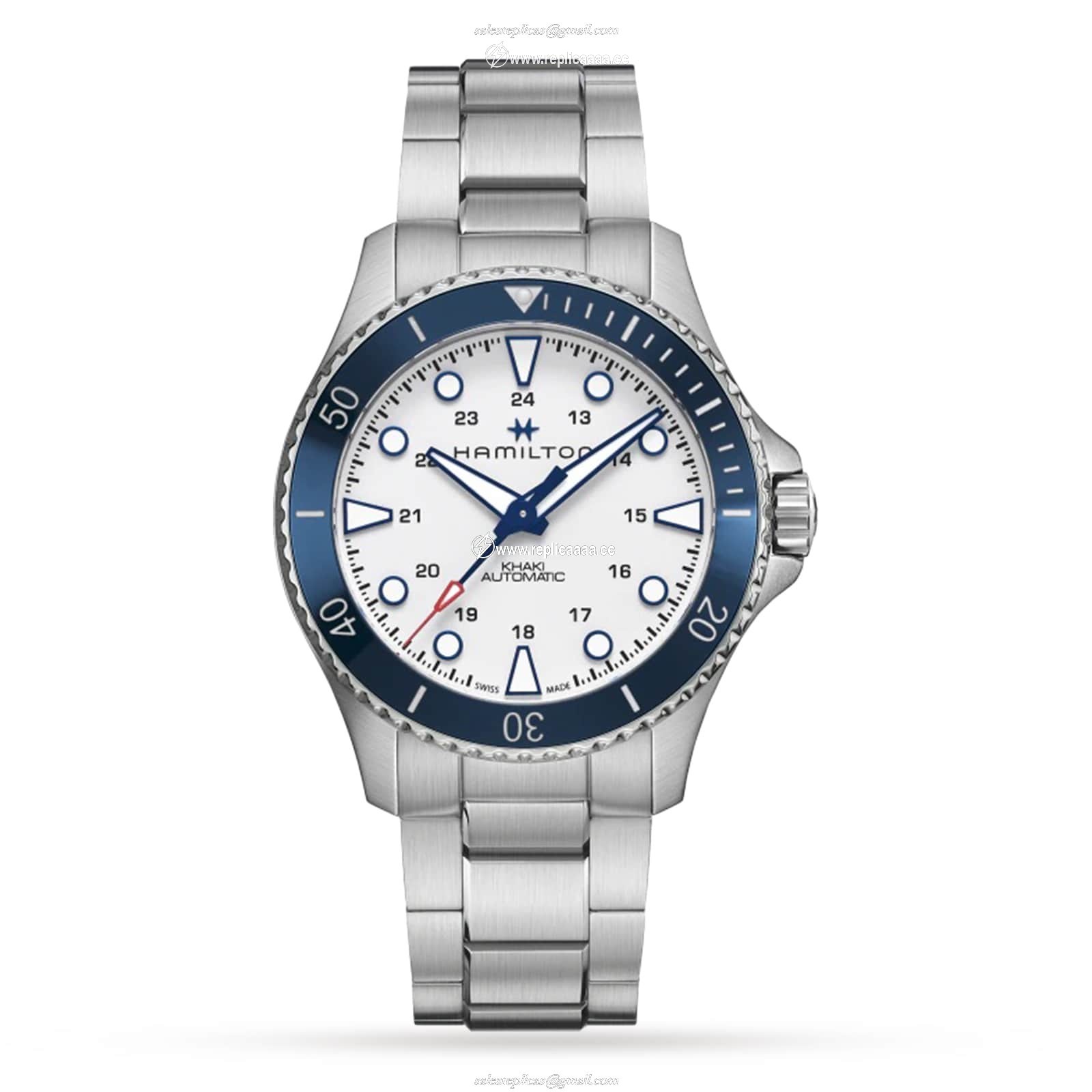 Hamilton Khaki Navy Scuba Auto Silver Dial Stainless Steel Bracelet 43mm H82505150
