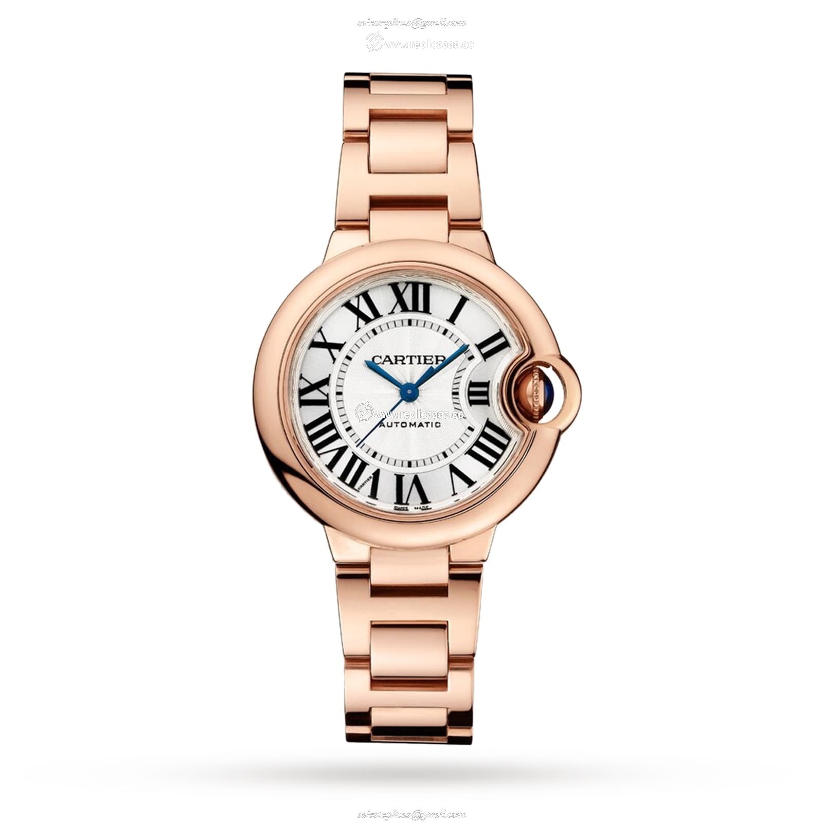 Cartier Ballon Bleu De Cartier details 33mm Mechanical Movement With Automatic Winding Rose Gold WGBB0042 1 Cartier Ballon Bleu De Cartier details 33mm Mechanical Movement With Automatic Winding Rose Gold WGBB0042