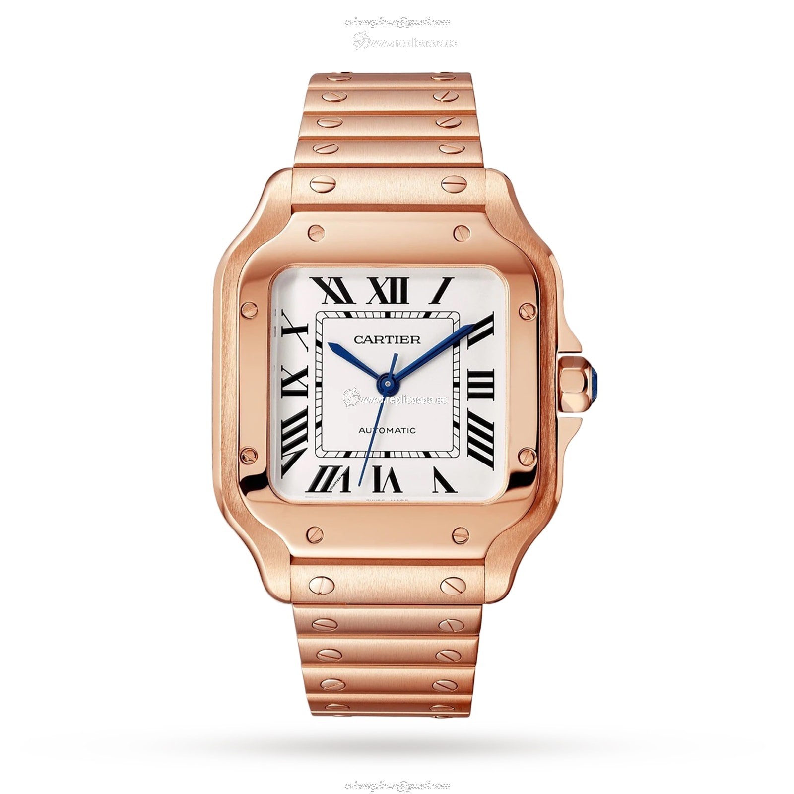 Cartier Santos De Cartier details Medium Model Mechanical Movement With Automatic Winding WGSA0031