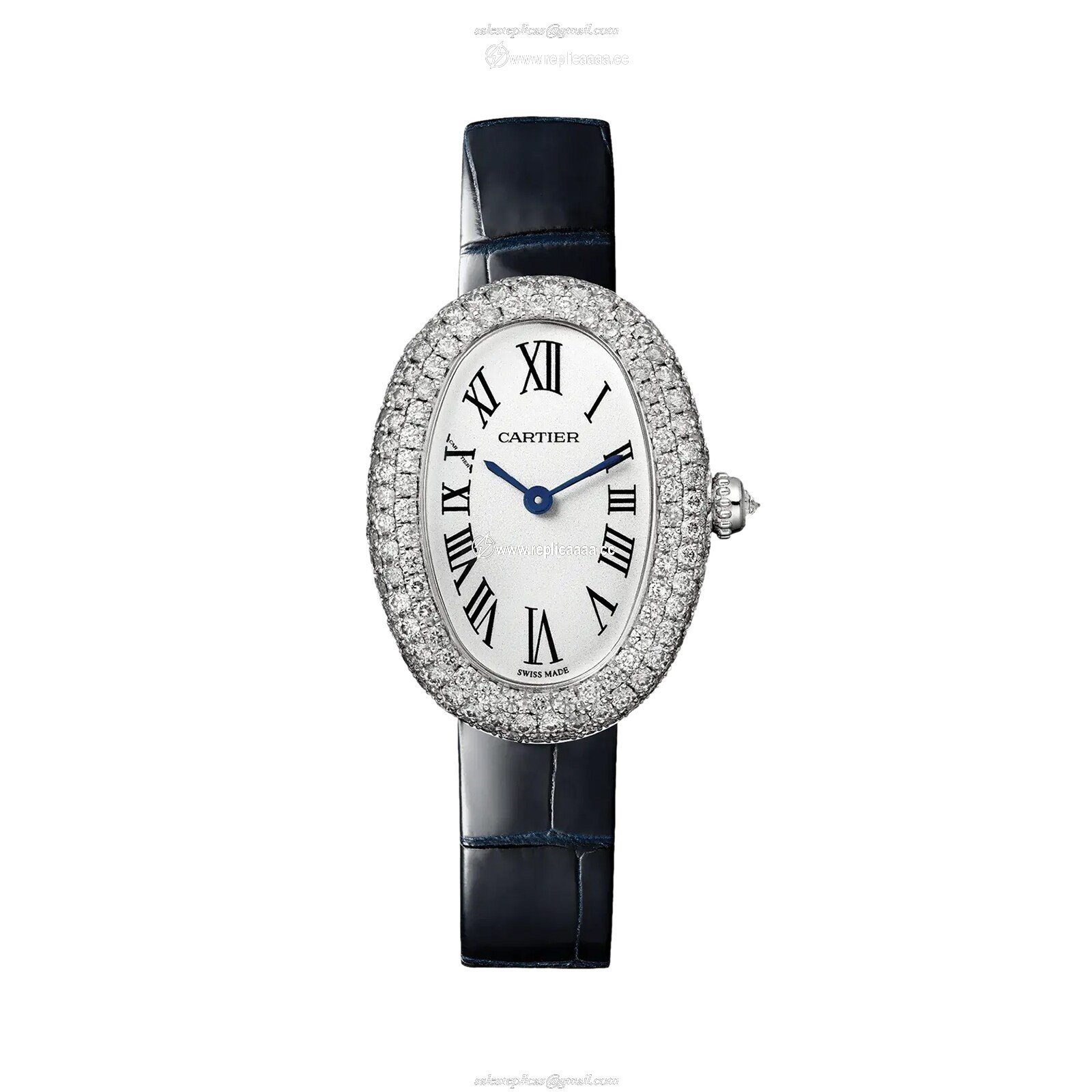 Cartier Baignoire details small model quartz movement. 18K white gold (750/1000) case set with brilliant-cut diamonds. WJBA0015 1 Cartier Baignoire details small model quartz movement. 18K white gold (750/1000) case set with brilliant-cut diamonds. WJBA0015