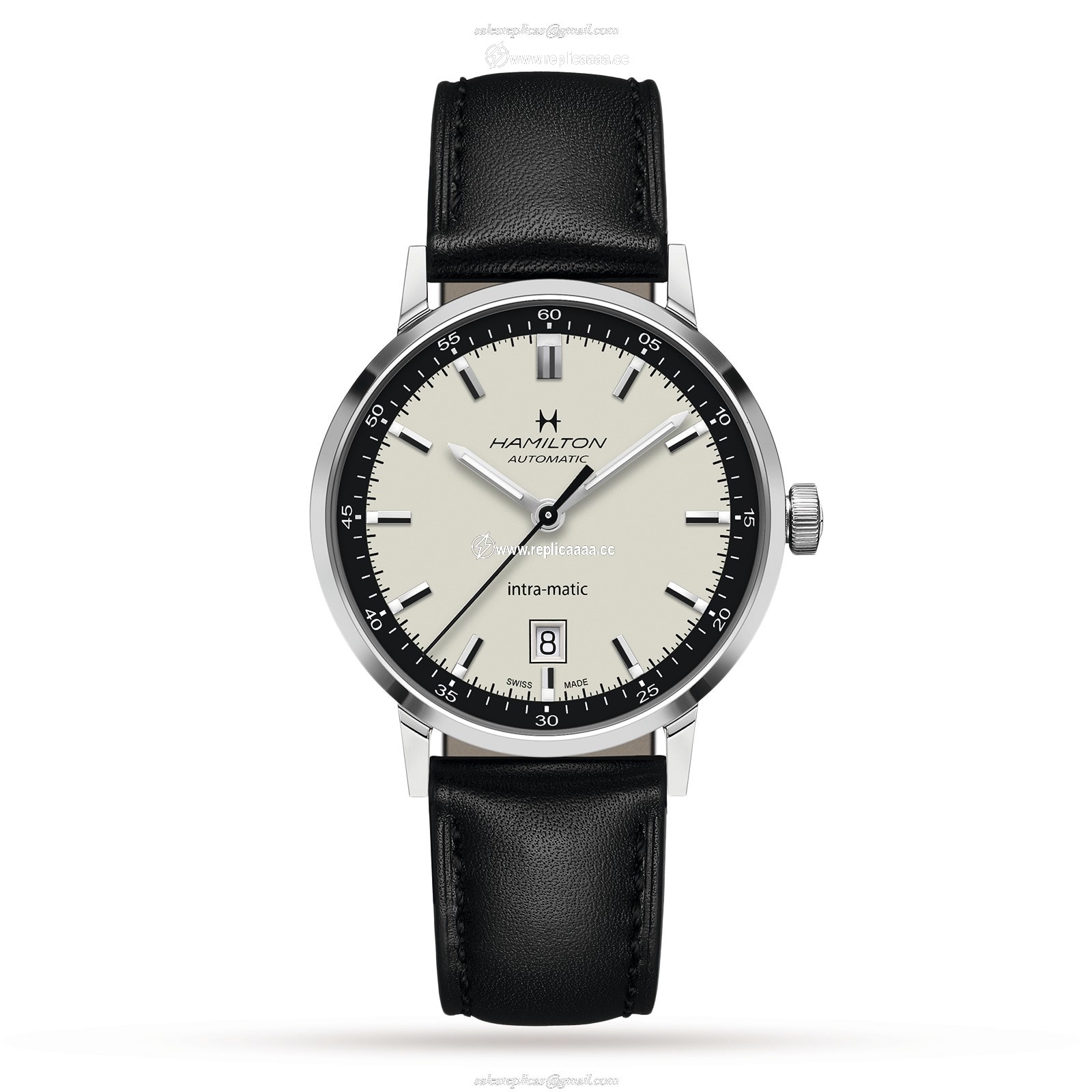 Hamilton American Classic Intra-matic Auto 40mm Mens details Cream H38425720 1 Hamilton American Classic Intra-matic Auto 40mm Mens details Cream H38425720
