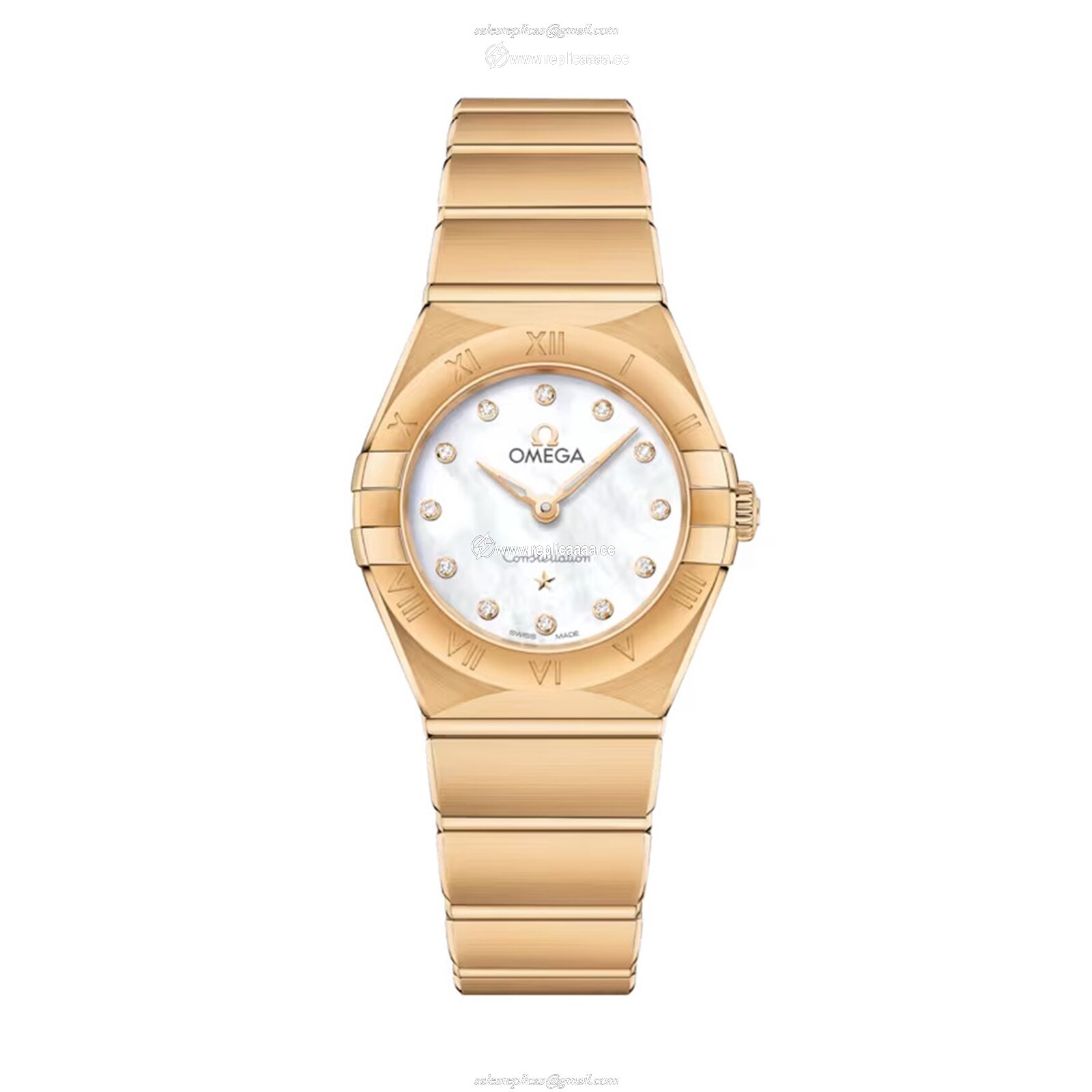 Omega Constellation 25mm Yellow Gold On Yellow Gold Ladies details O13150256055002