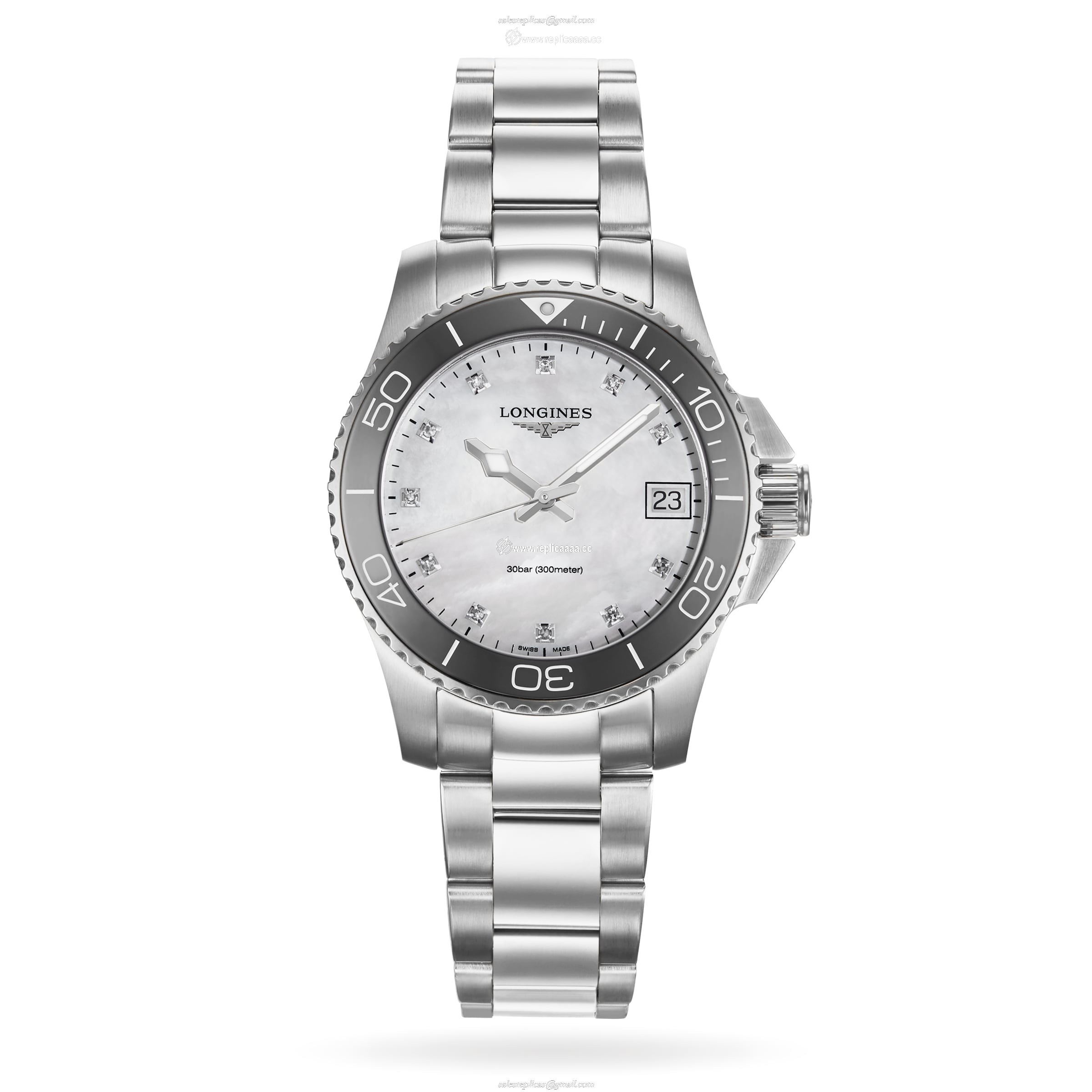 Longines Hydroconquest 32mm Ladies details Mother Of Pearl Silver Exclusive to The details es Of Switzerland Group L33704876 1 Longines Hydroconquest 32mm Ladies details Mother Of Pearl Silver Exclusive to The details es Of Switzerland Group L33704876