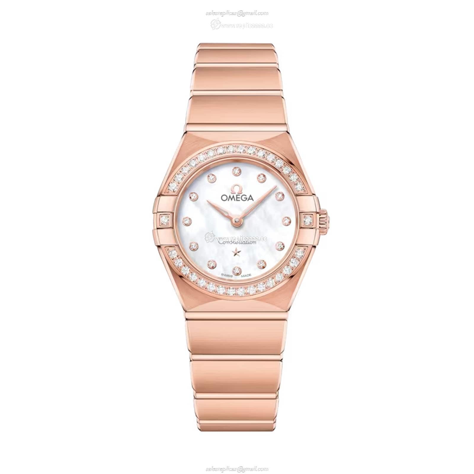 Omega Constellation 25mm Sedna Gold On Sedna Gold Ladies details O13155256055001