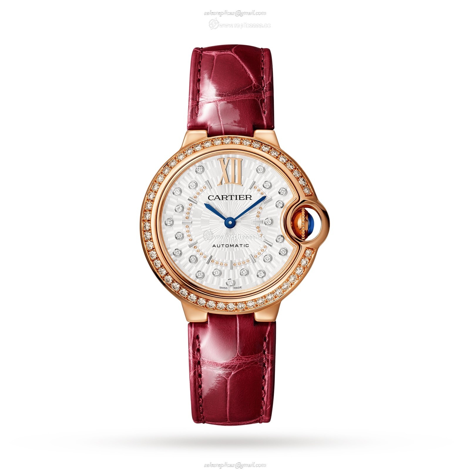 Cartier Ballon Bleu De Cartier details 33mm Self-Winding Mechanical Movement Rose Gold WJBB0080 1 Cartier Ballon Bleu De Cartier details 33mm Self-Winding Mechanical Movement Rose Gold WJBB0080