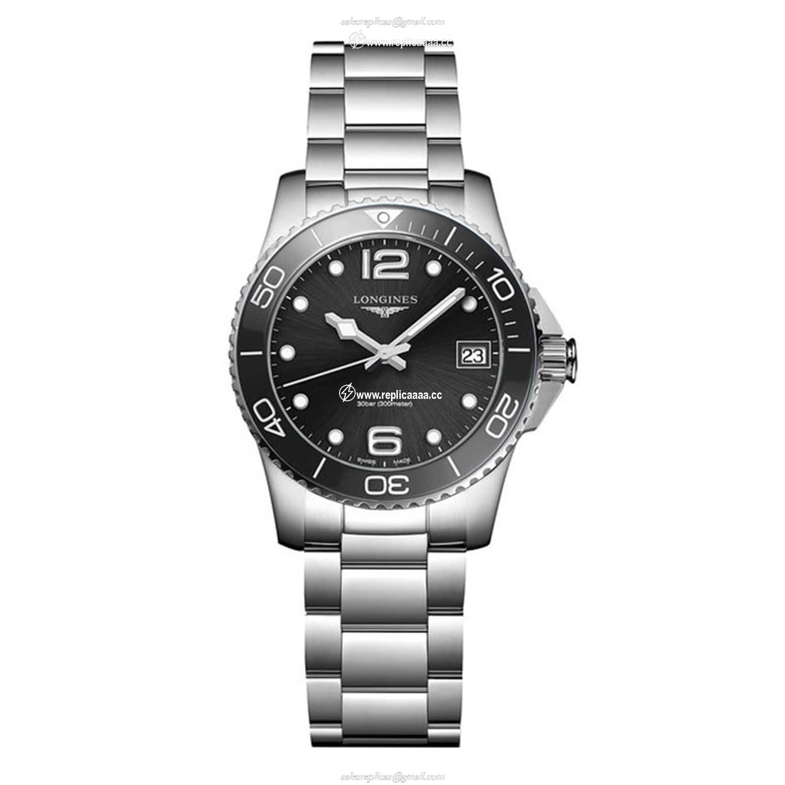 Longines Hydroconquest 32mm Ladies details Black L33704566 1 Longines Hydroconquest 32mm Ladies details Black L33704566