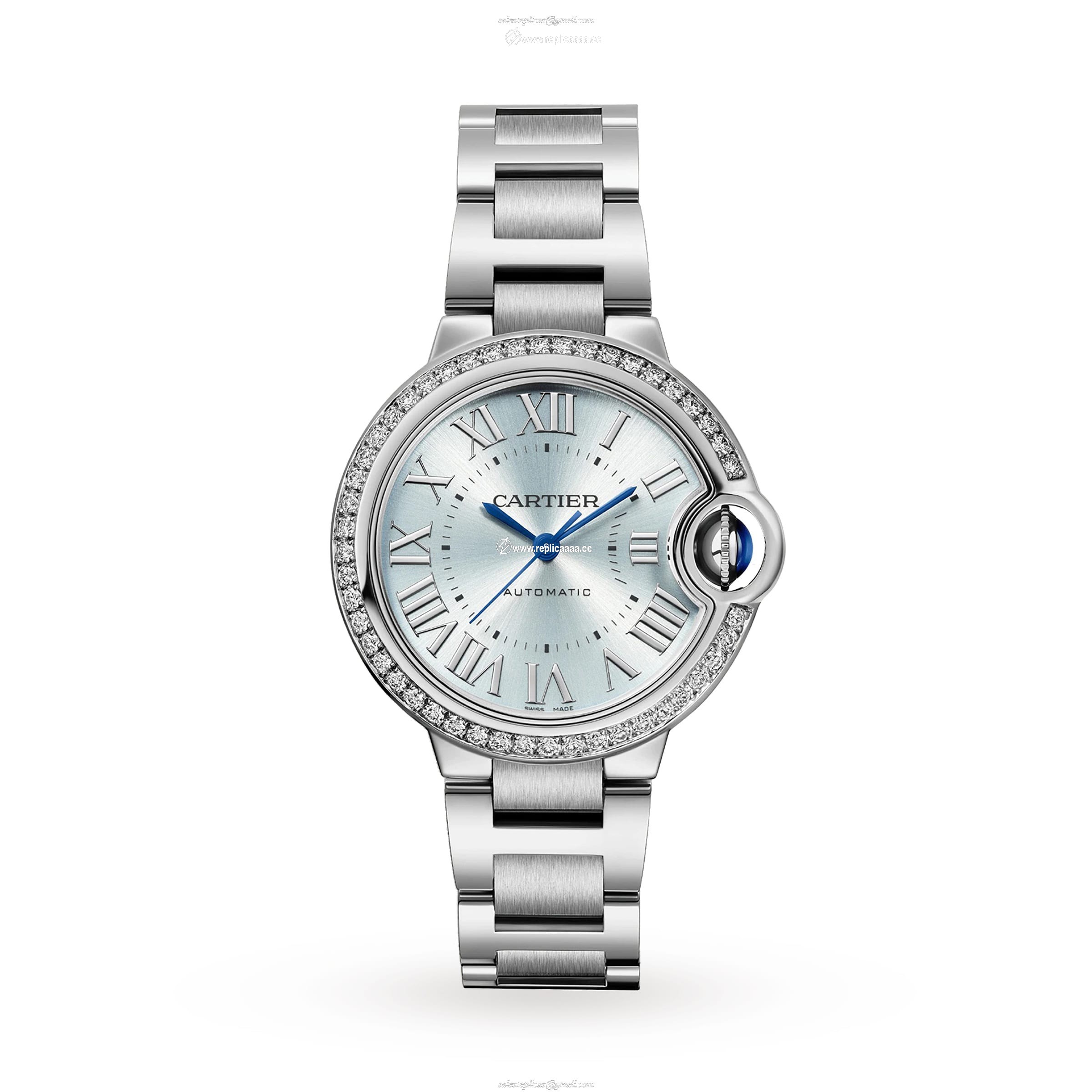 Cartier Ballon Bleu De Cartier details 33mm Automatic Movement Steel Diamonds W4BB0028 1 Cartier Ballon Bleu De Cartier details 33mm Automatic Movement Steel Diamonds W4BB0028