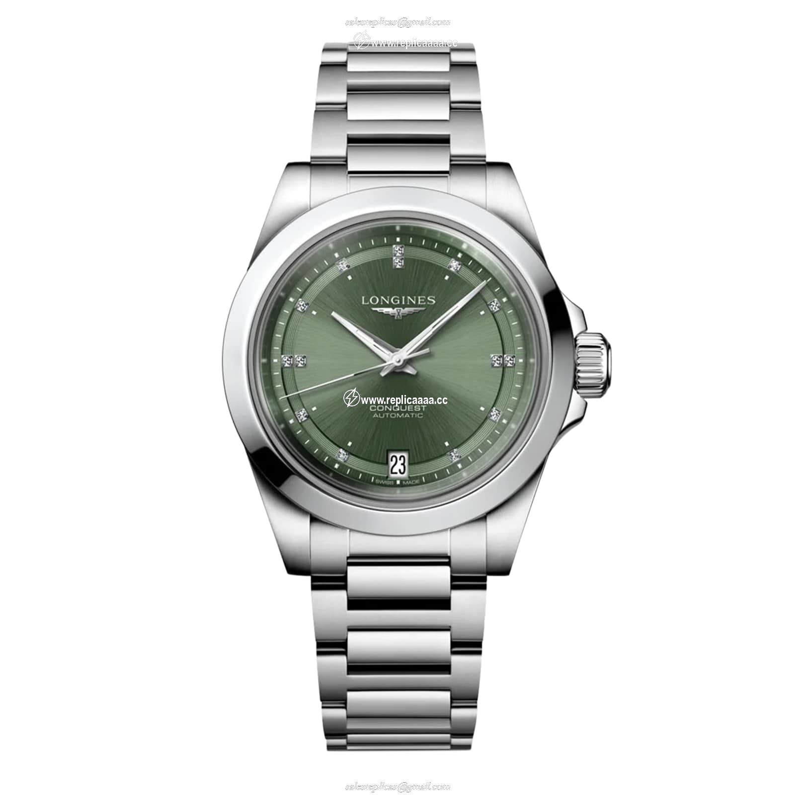 Longines Conquest 34mm Ladies details Green L34304076