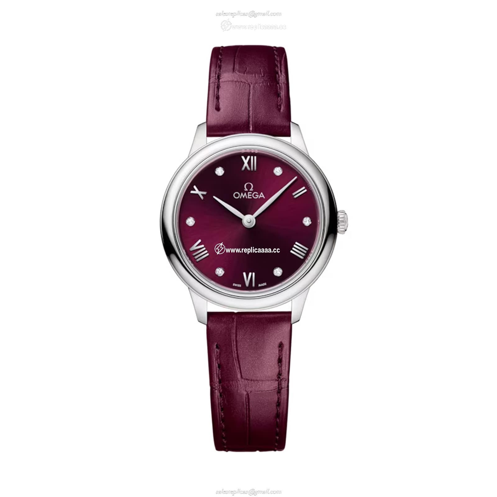 Omega De Ville Prestige 27.5mm Steel On Leather Strap Ladies details O43413286061001 1 Omega De Ville Prestige 27.5mm Steel On Leather Strap Ladies details O43413286061001