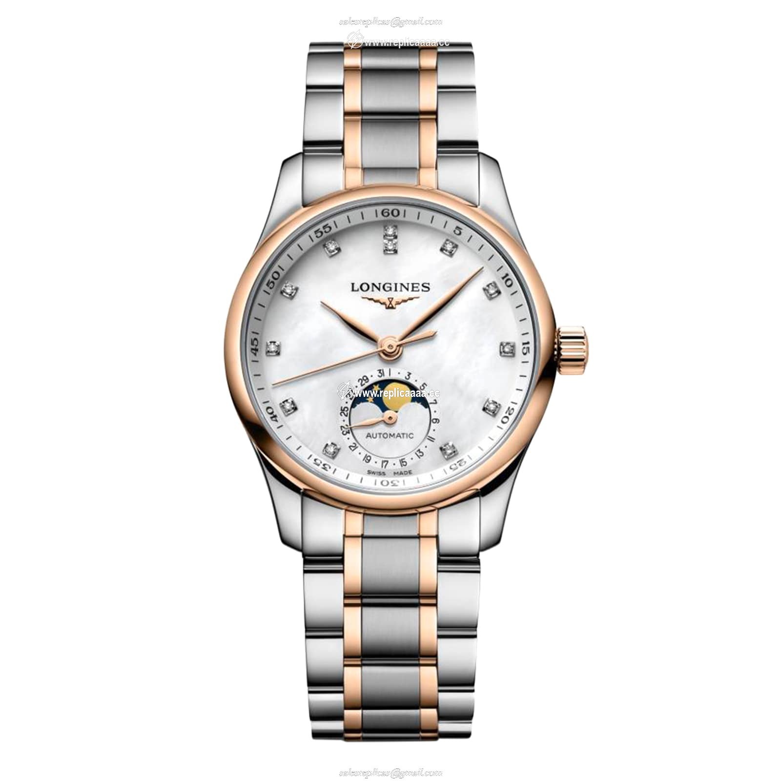 Longines Master Collection Moophase 34mm Ladies details Mother Of Pearl L24095897 1 Longines Master Collection Moophase 34mm Ladies details Mother Of Pearl L24095897